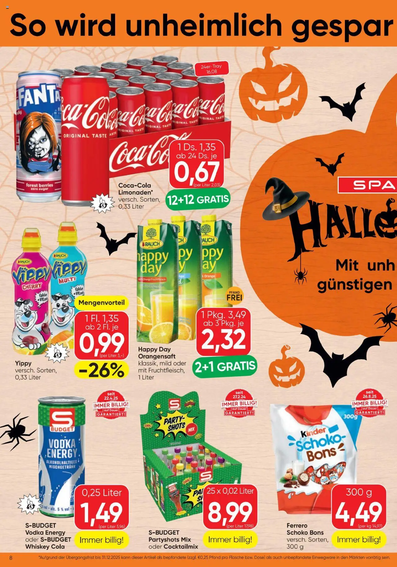 Spar Flugblatt gültig ab 23.10.2025 | Seite: 8 | Produkte: Whiskey