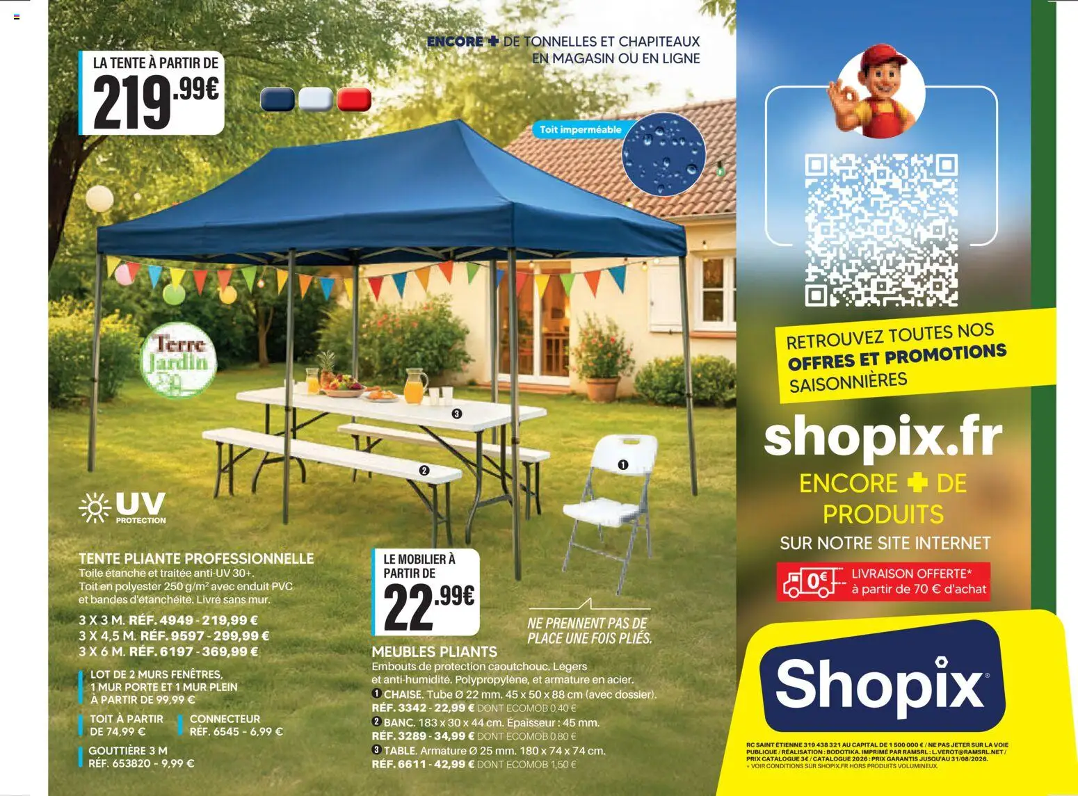 {H1} | Page: 84 | Produits: Tente, Gouttière, Porte, Livre