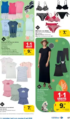 Carrefour folder week 14 - Voorbeeld van een folder van Carrefour, geldig van 01.04.2026 | Pagina: 47 | Producten: Jurk, Broek, Sokken