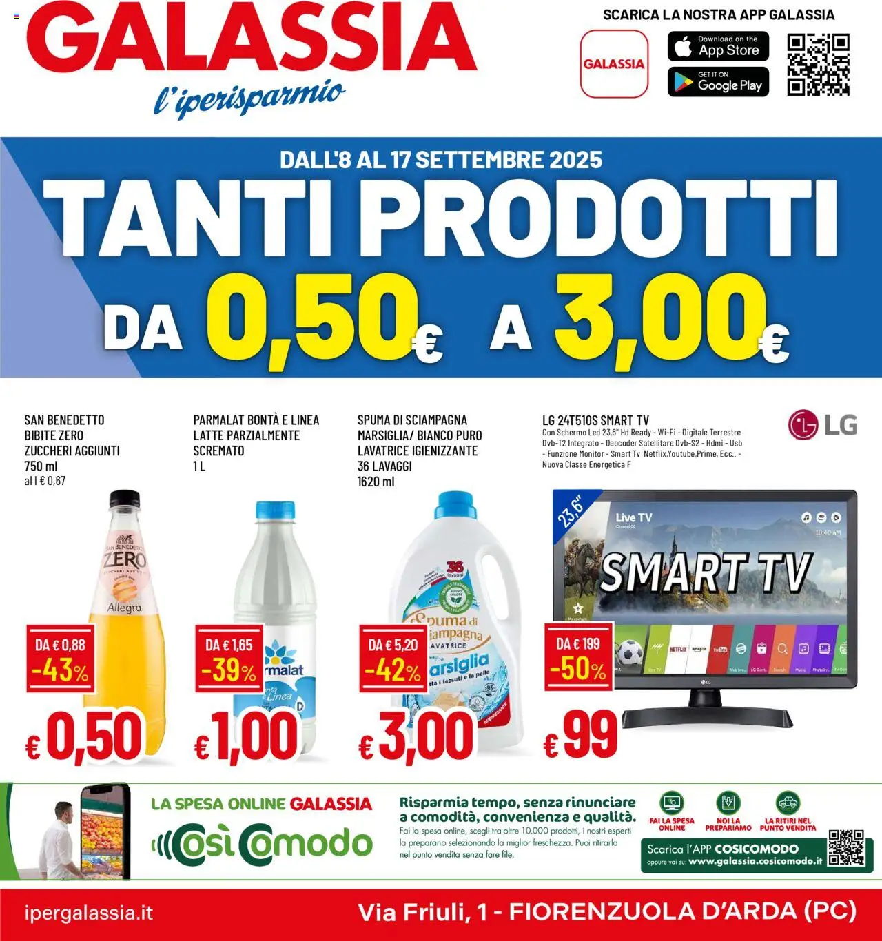 Volantino Galassia del 08.09.2025 | Pagina: 1 | Prodotti: Monitor, PC, Bibite, Satellitare