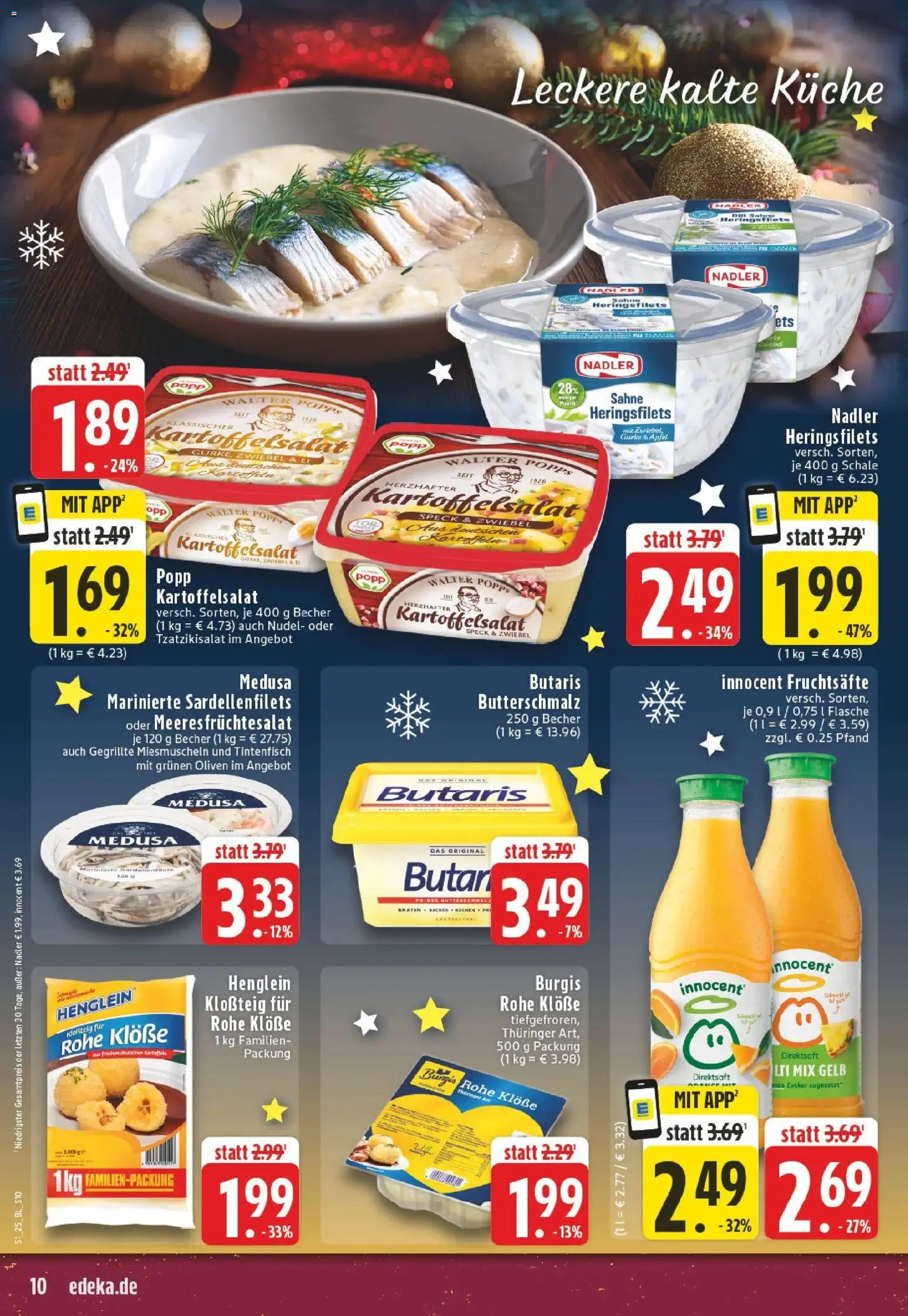 Edeka prospekt Lünen	 – gültig ab 15.12.2025 | Seite: 10 | Produkte: Butterschmalz, Küche, Tintenfisch, Sahne