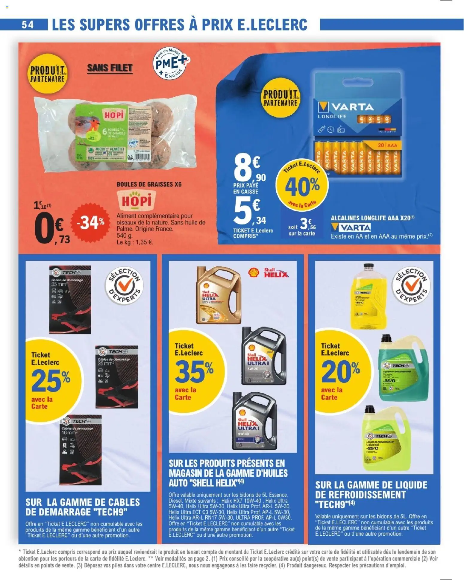 {H1} | Page: 54 | Produits: Câbles de démarrage, Liquide de refroidissement, Huile, Piles