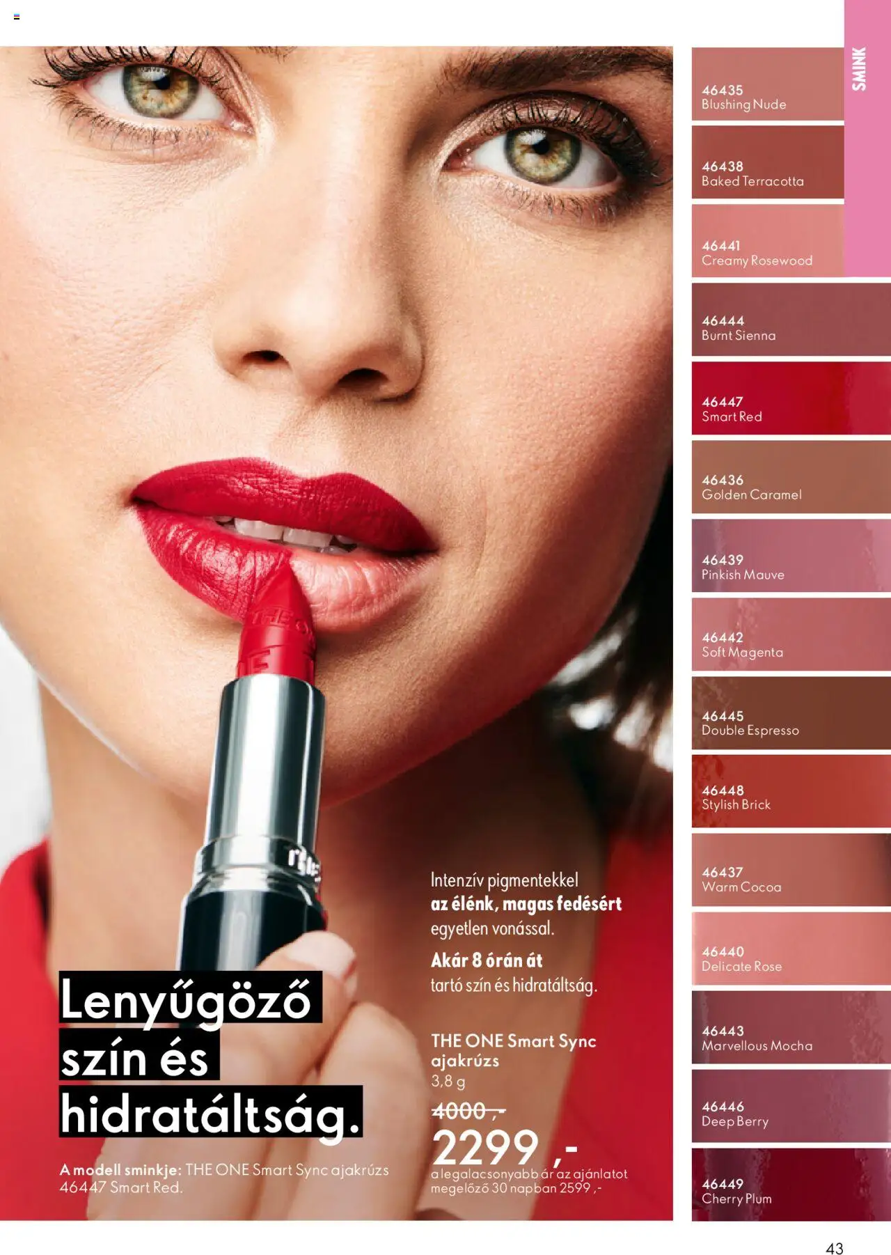 Oriflame akciós ujság - amely érvényes a következő dátumtól: 01.10.2025 | Oldal: 43 | Termékek: Smink, Ajakrúzs
