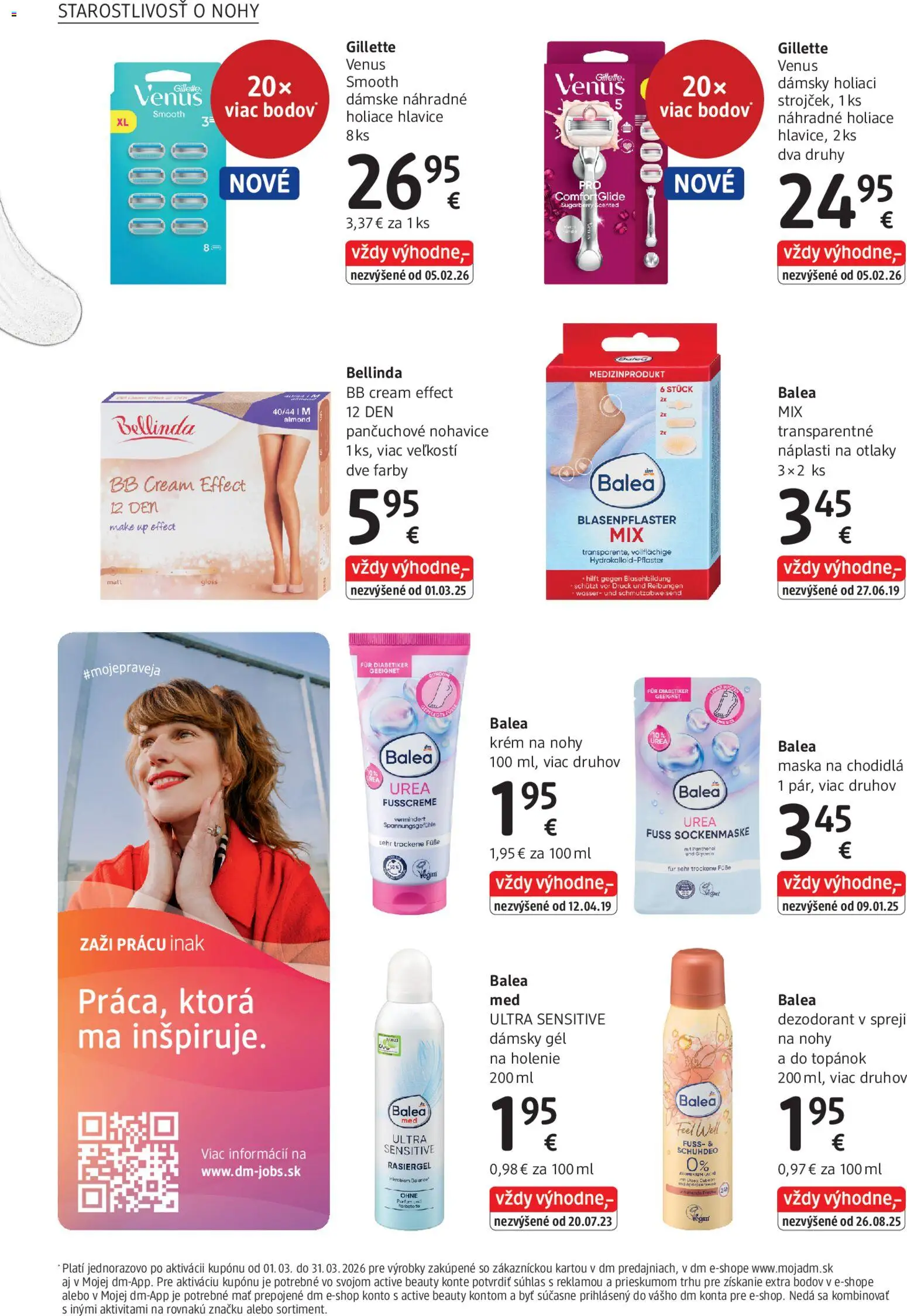 Nové dm drogerie akcie – leták je platný od 01.03.2026 | Strana: 10 | Produkty: Dezodorant, Nohavice, Krém, Med