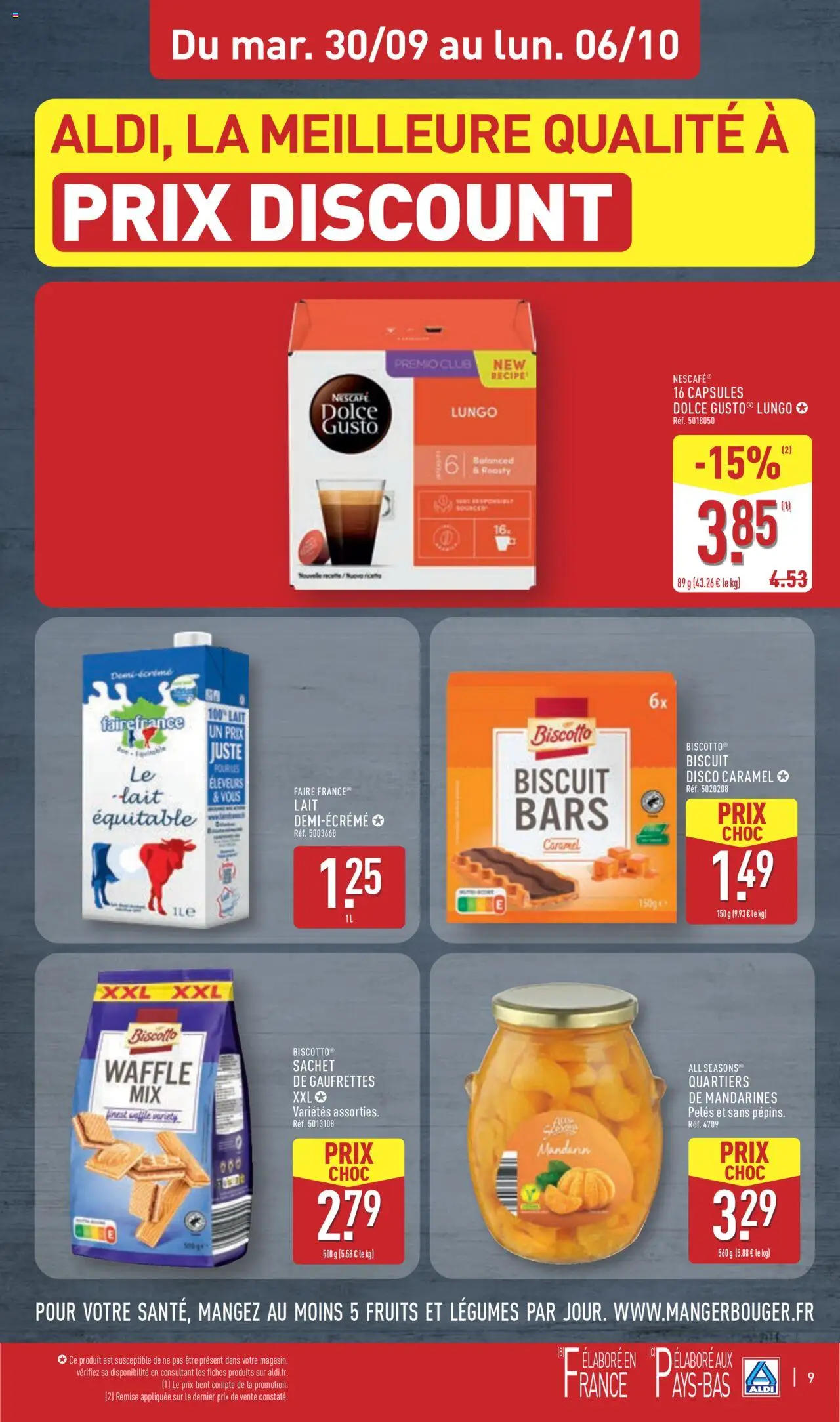  | Page: 11 | Produits: Dolce Gusto, Capsules dolce gusto, Lait, Mandarines