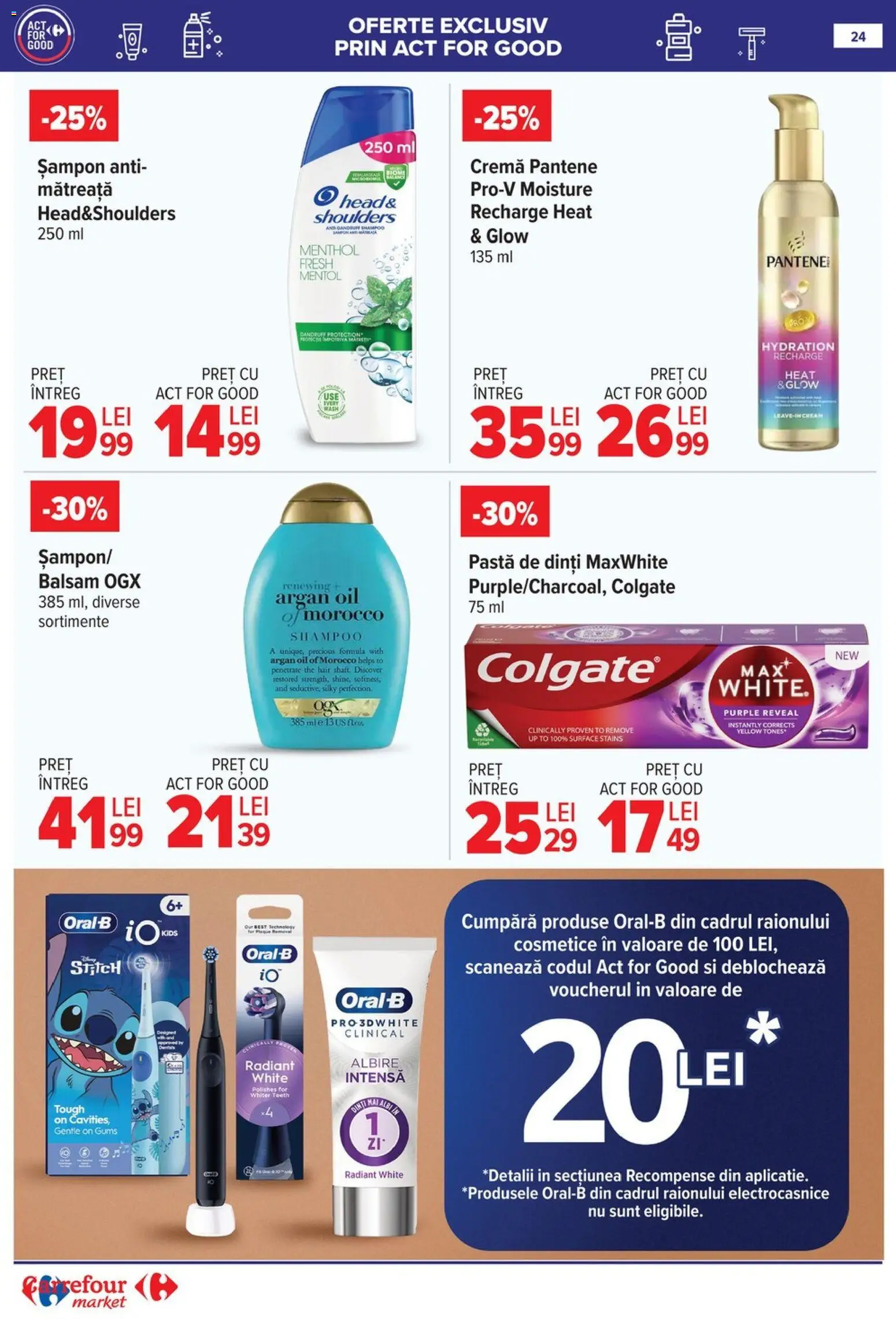 Noul catalog Carrefour – valabil de la 25.02.2026 | Pagină: 26 | Produse: Șampon, Balsam, Cremă, Pastă de dinți