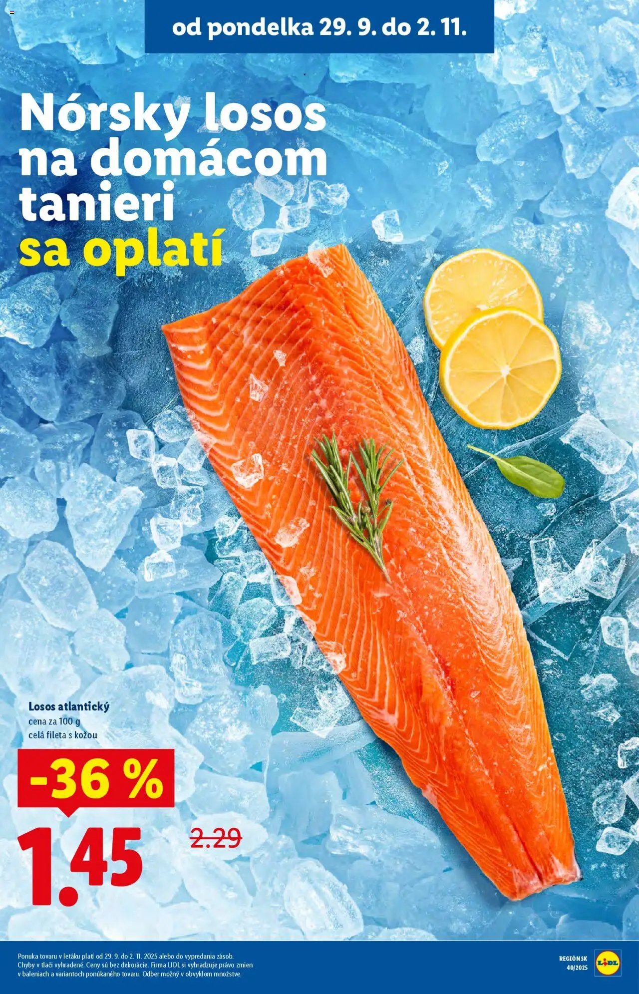 Nové Lidl akcie – leták je platný od 09.10.2025 | Strana: 48 | Produkty: Losos