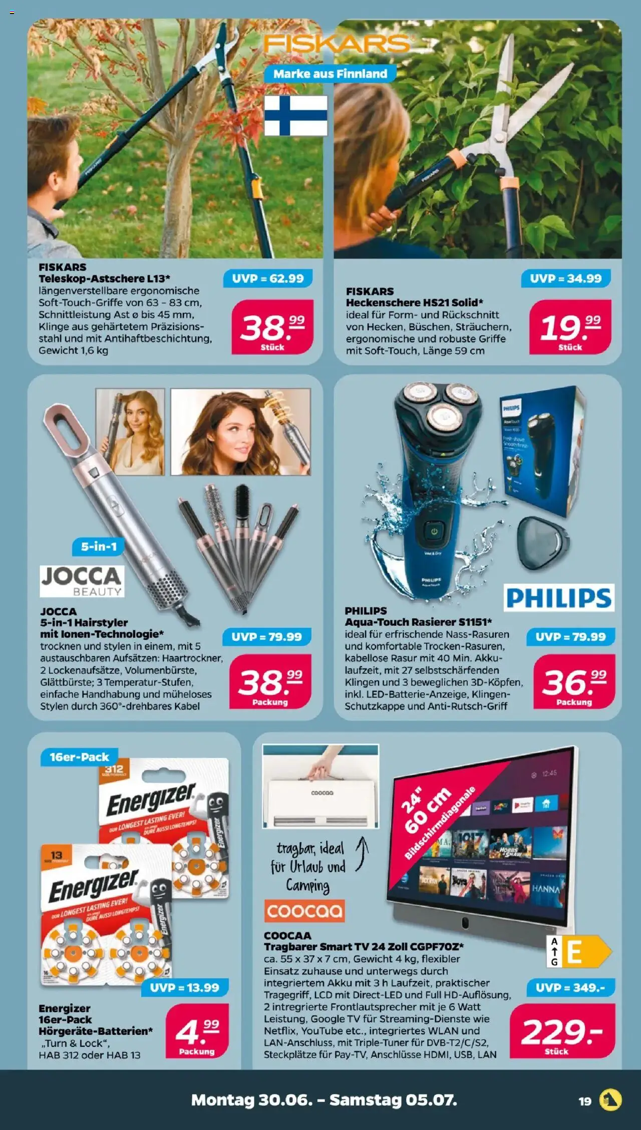 Netto Prospekt 	 - gültig ab dem 30.06.2025 | Seite: 19 | Produkte: Kabel, Philips, Rasierer, TV