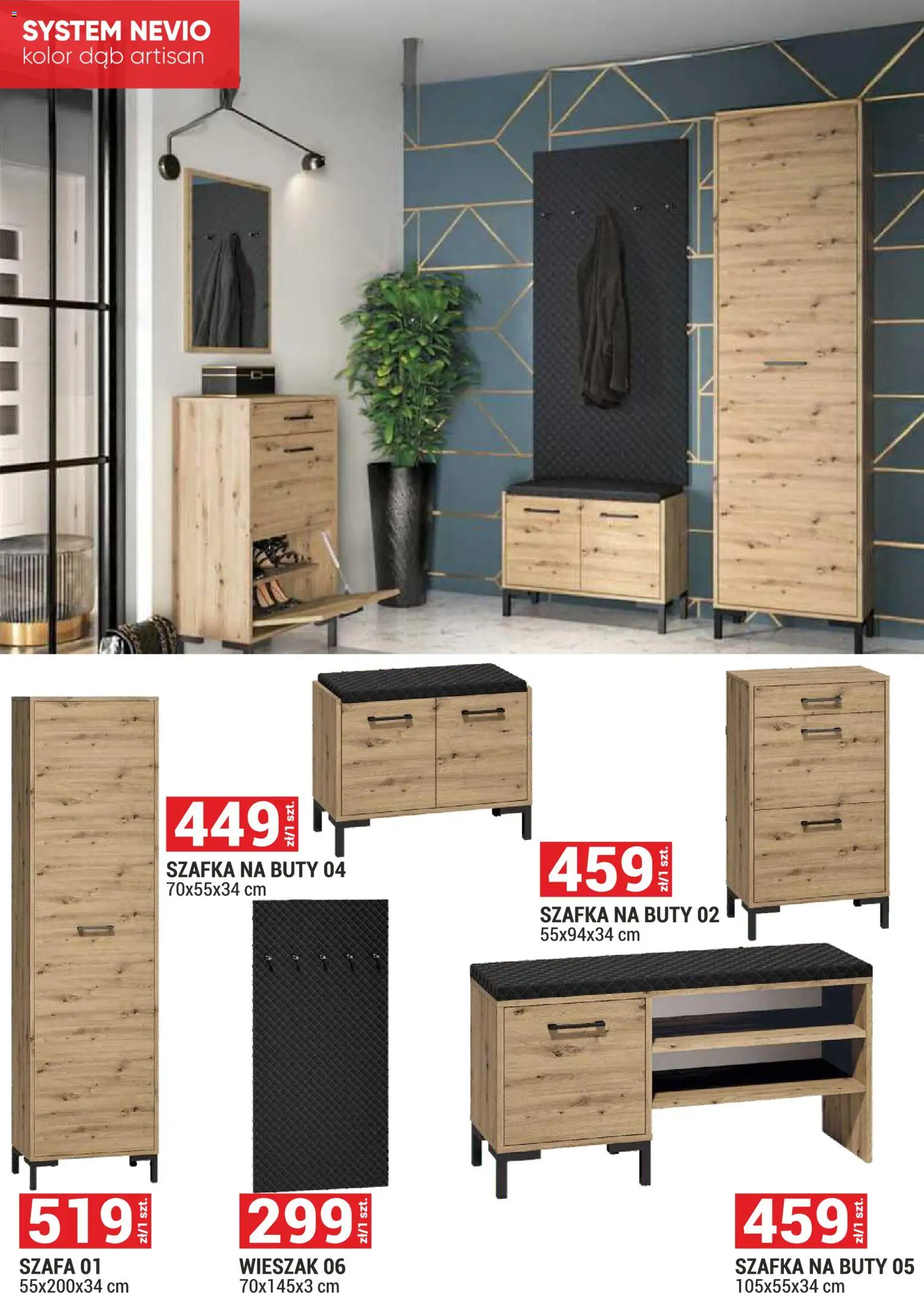 Merkury Market Gazetka - Meble, Wypoczynki, Materace od 01.03.2026 | Strona: 29 | Produkty: Buty, Szafa, Wieszak