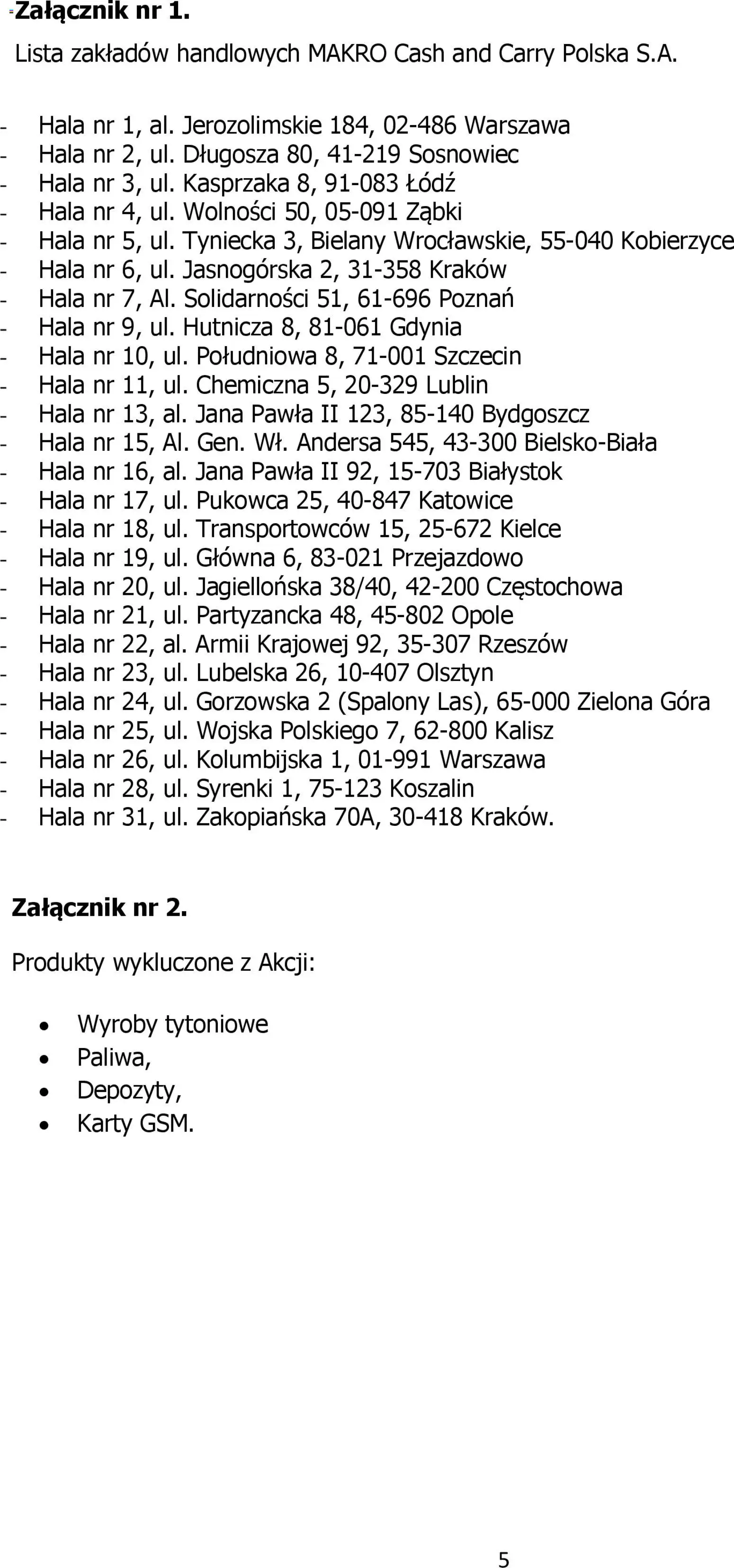Makro Gazetka - Regulamin akcji makrołaj od 01.12.2025 | Strona: 5