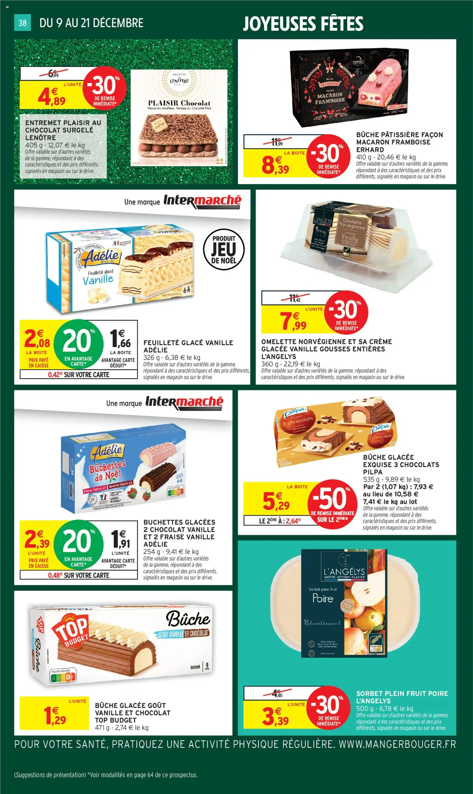 {H1} | Page: 38 | Produits: Framboise, Chocolats de noël, Macarons, Bûche pâtissière