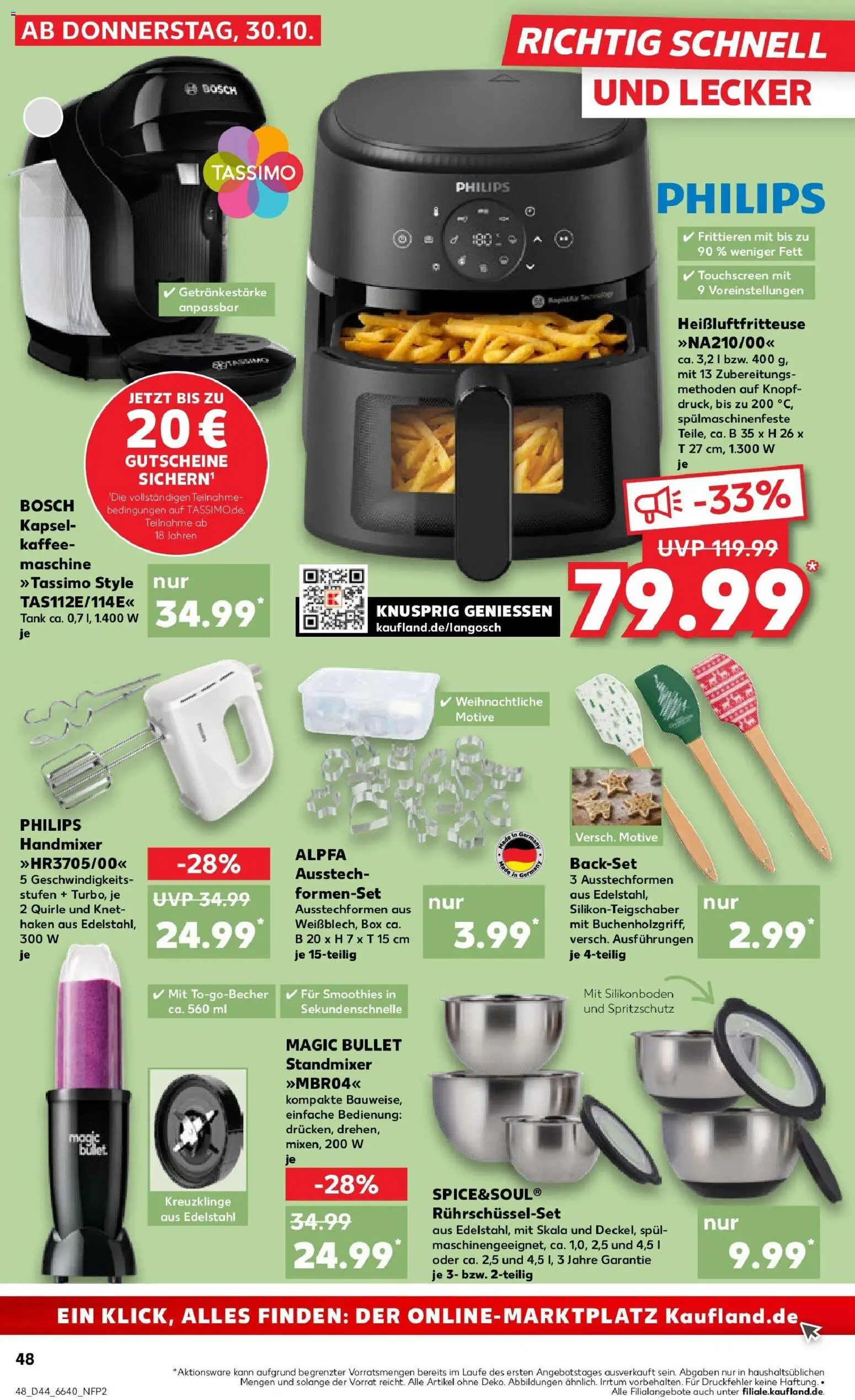 Kaufland prospekt Albstadt	 – gültig ab 30.10.2025 | Seite: 48 | Produkte: Bosch, Philips, Kaffee, Heißluftfritteuse