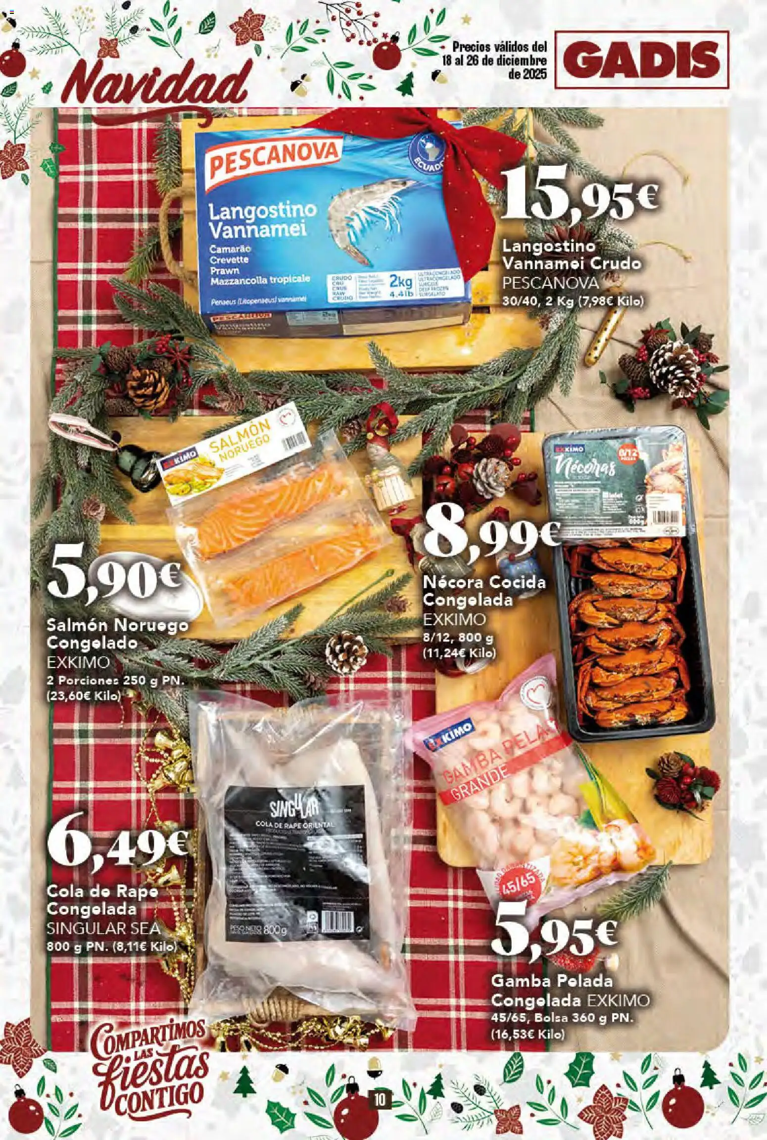 Gadis - folleto │ válido desde el 18.12.2025 | Página: 10 | Productos: Bolsa, Langostino, Gamba