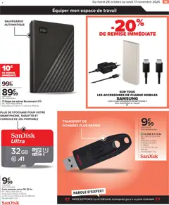 Carrefour - Prévisualisation de Carrefour catalogue Passez l'automne connecté à vos envies ! valide à partir de 28.10.2025 | Page: 21 | Produits: Disque dur, USB, Clé, Portable