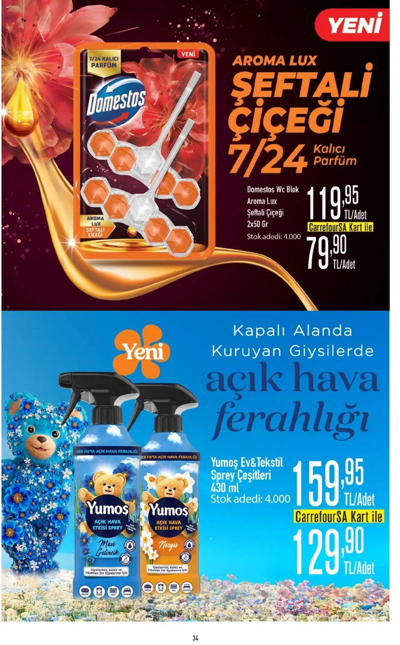 CarrefourSA Katalog - 01.08.2025 tarihinden itibaren geçerlidir | Sayfa: 34 | Ürünler: Parfüm, Şeftali, Nergis