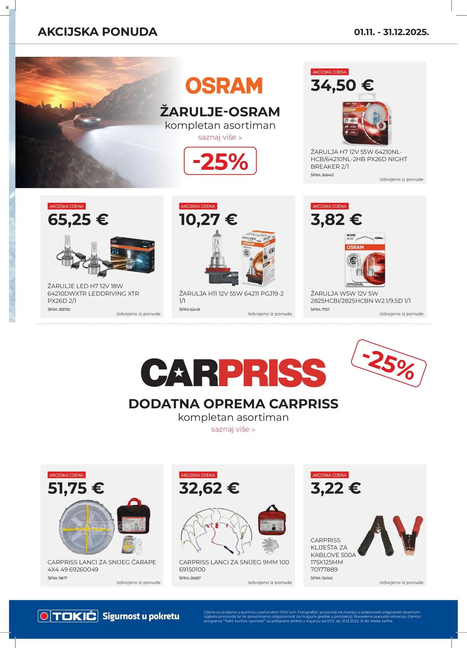 Tokić katalog | vrijedi od 01.11.2025 | Stranica: 9 | Proizvodi: Čarape, Žarulje, Kliješta