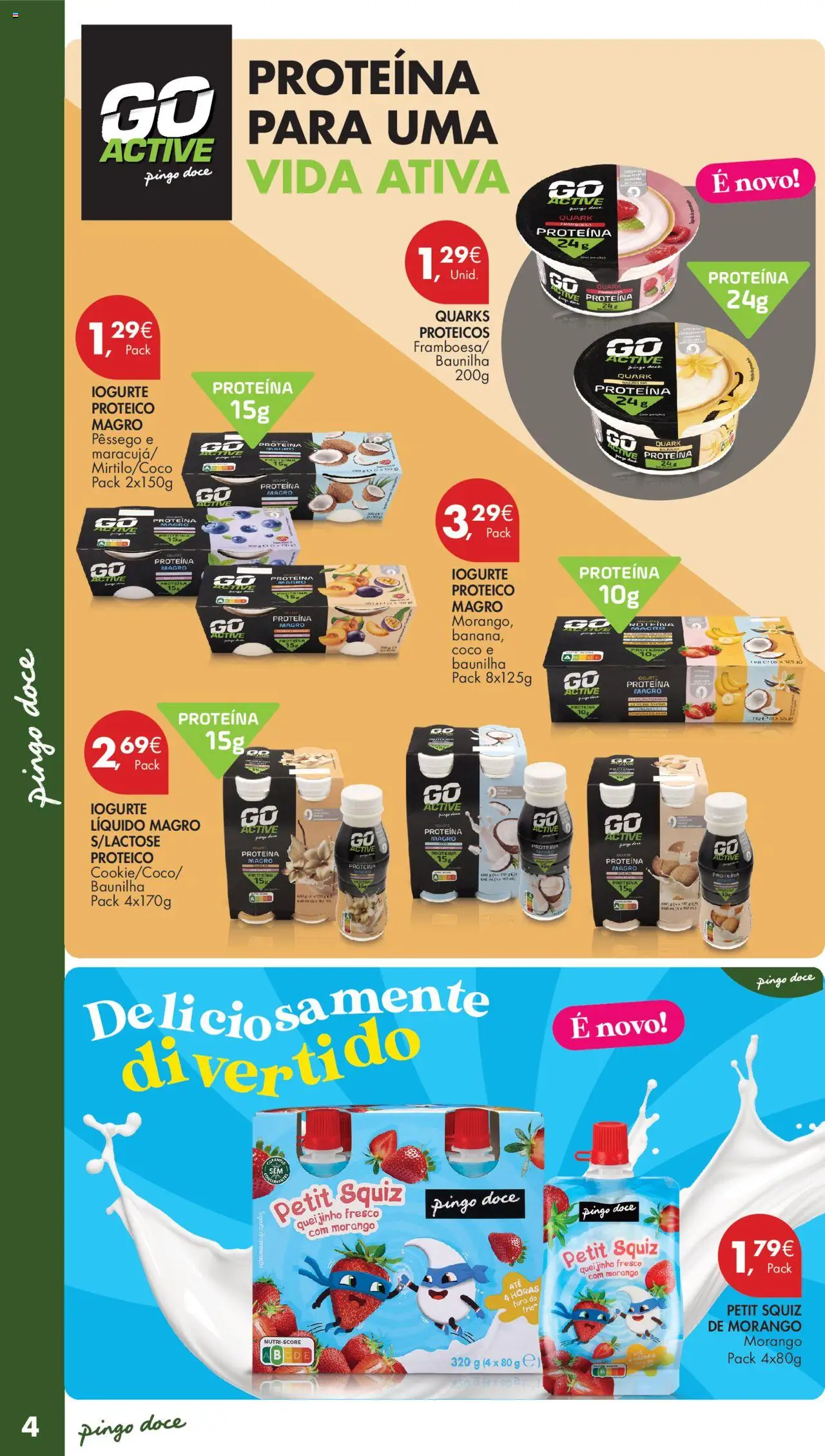 Pingo Doce - Especial Iogurtes │ válido de 26.08.2025 | Página: 4 | Produtos: Iogurte, Iogurte liquido, Proteina