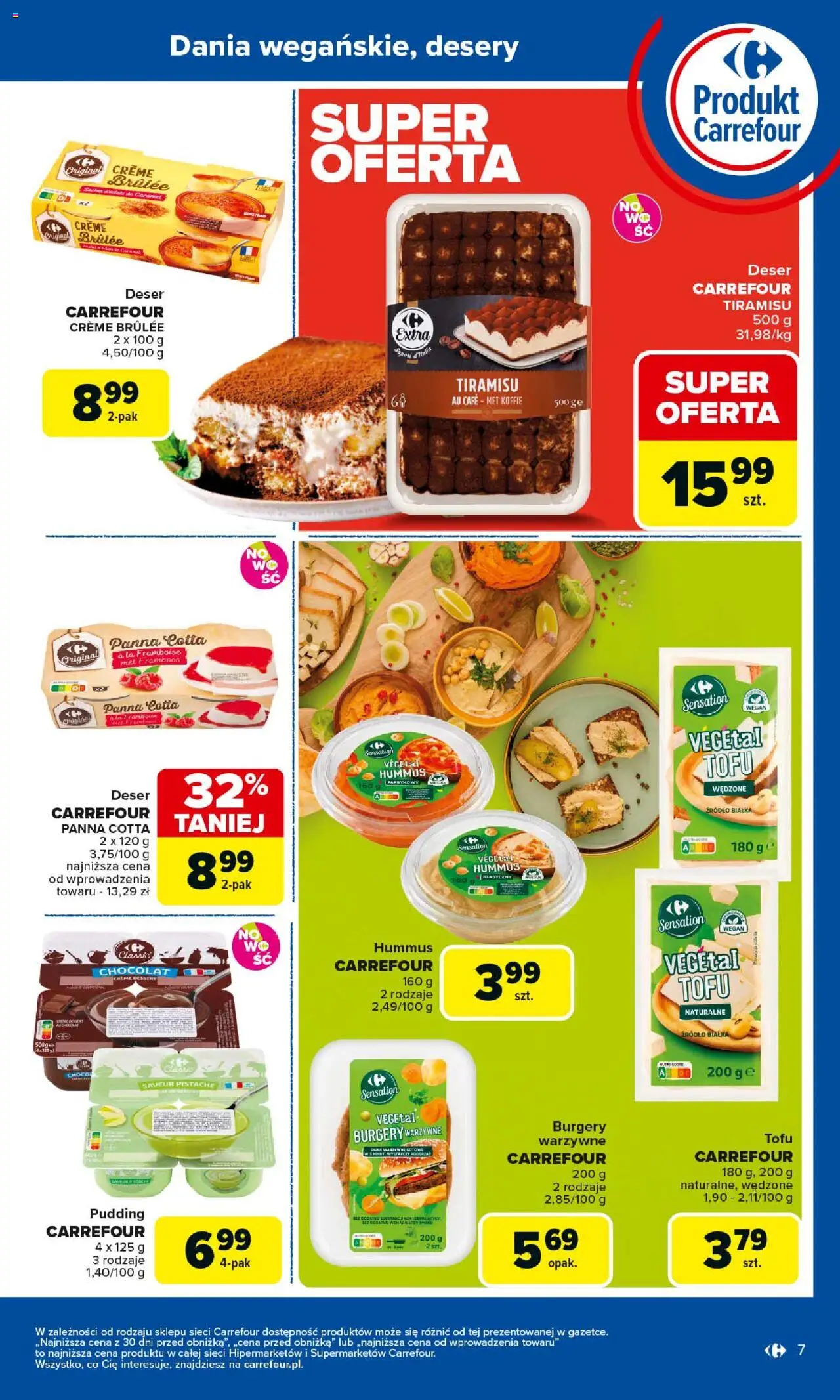 Carrefour Gazetka - Produkt Carrefour od 25.08.2025 | Strona: 7 | Produkty: Tiramisu, Tofu, Hummus, Hummus paprykowy