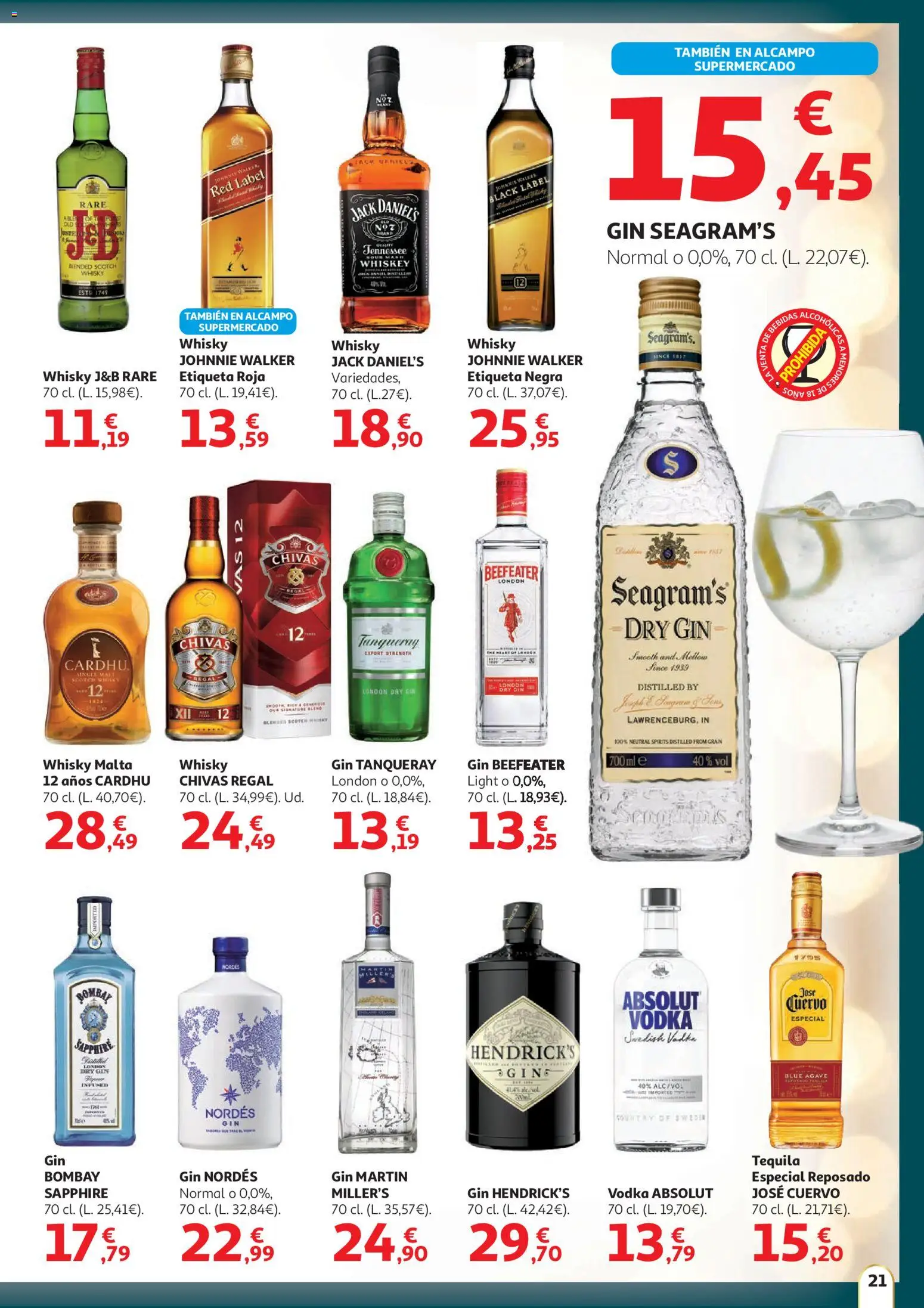 Alcampo - HP Unico │ válido desde el 11.12.2025 | Página: 21 | Productos: Vodka, Whisky