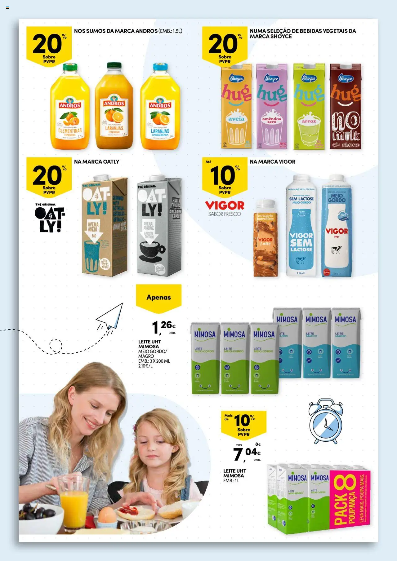 Continente Pequeno Almoço: Regressamos com energia │ válido de 19.08.2025 | Página: 6 | Produtos: Aveia, Leite, Laranjas, Arroz