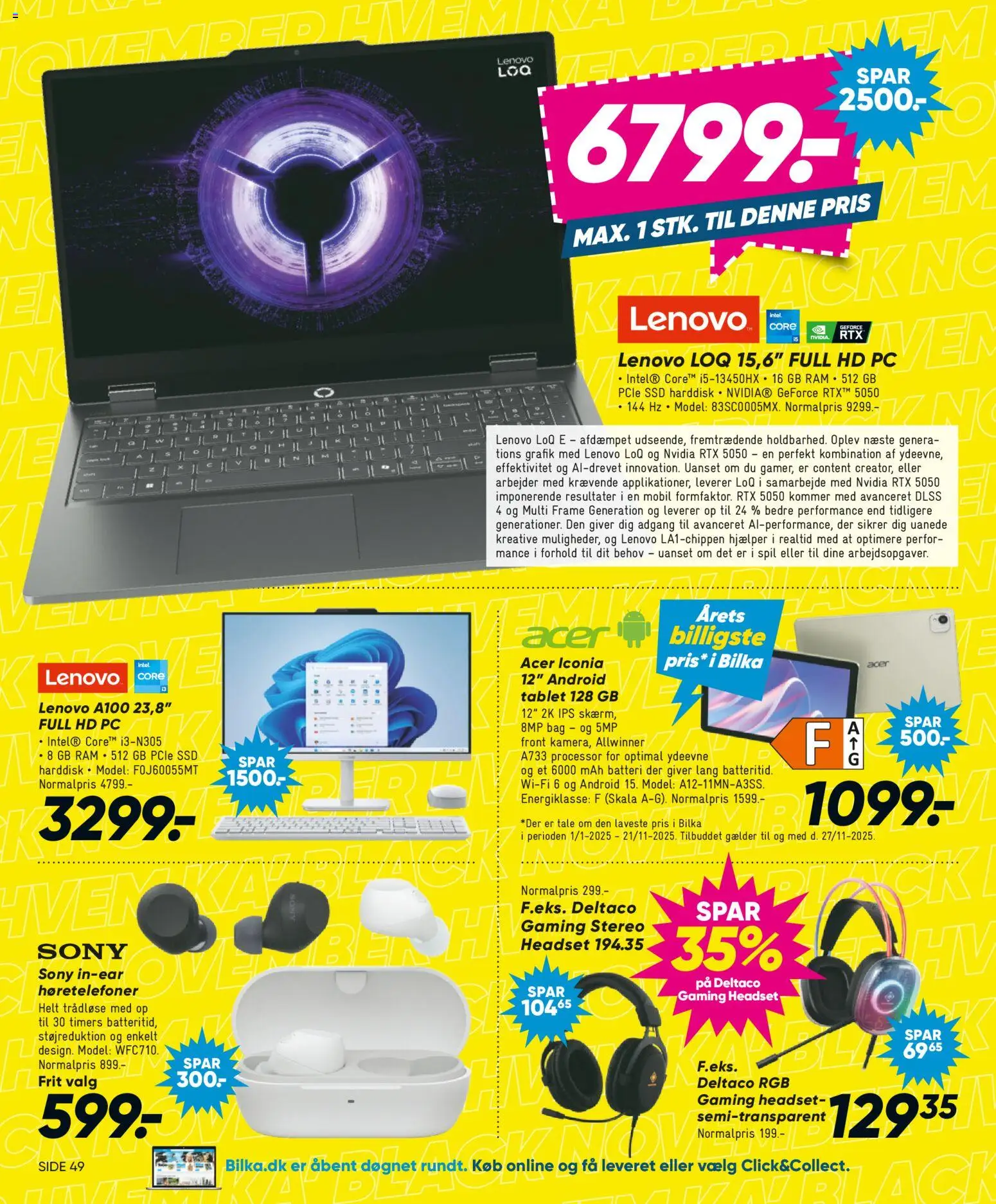 Bilka tilbudsavis – gyldig fra 21.11.2025 | Side: 23 | Produkter: PC, Høretelefoner, Spil, Batteri