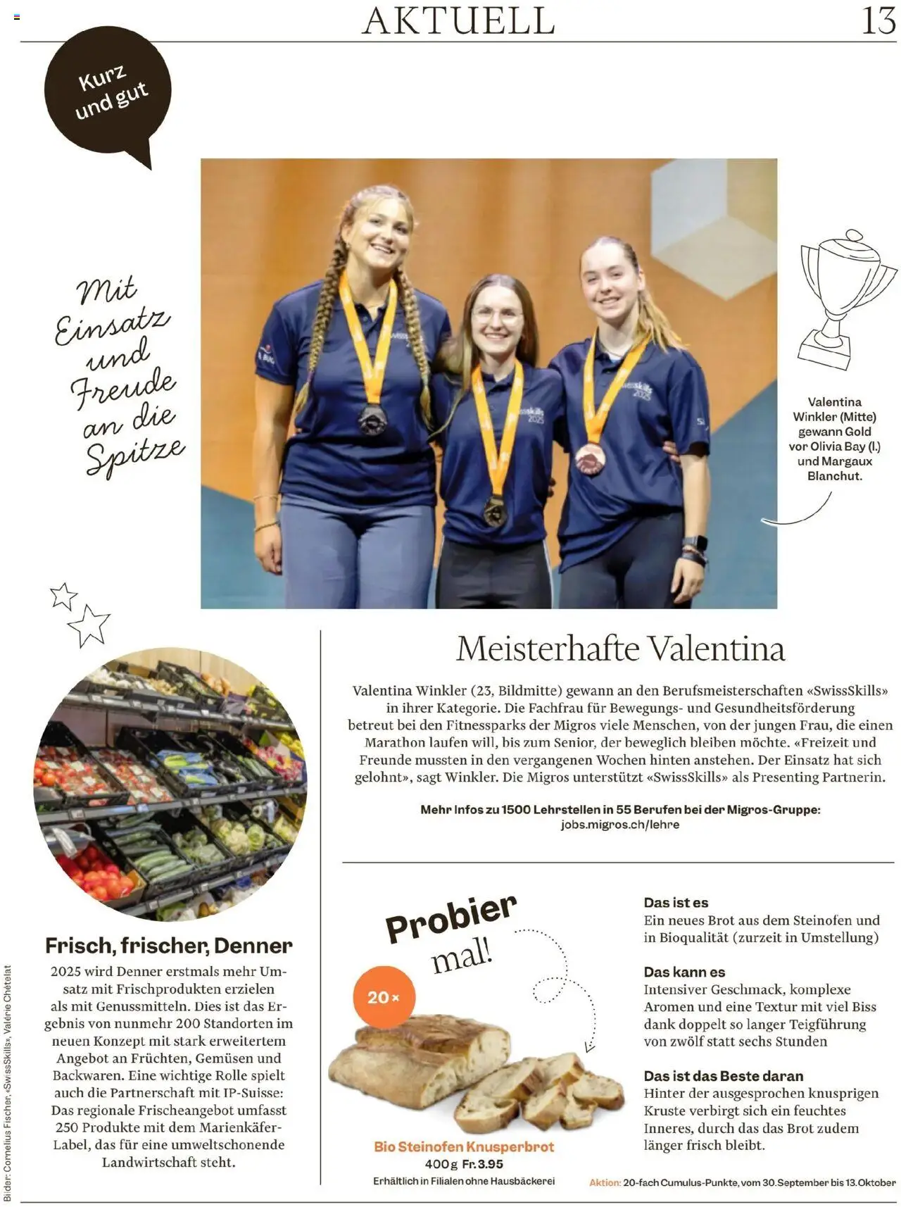 Migros Magazin – gültig ab 29.09.2025 | Seite: 13 | Produkte: Brot, Bilder