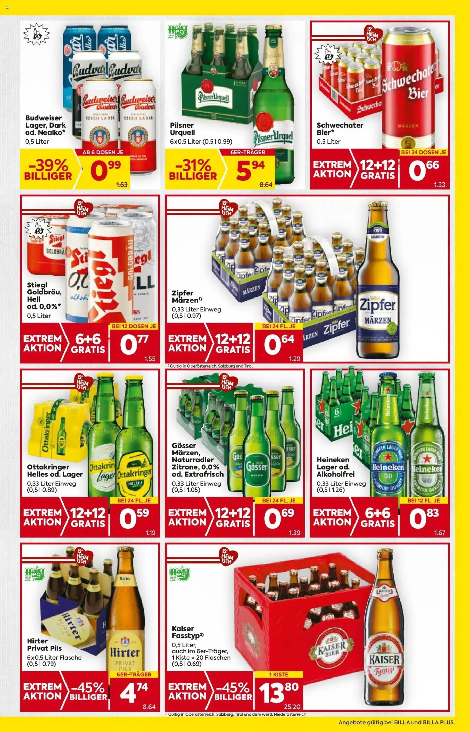 Billa Flugblatt - Grieskirchen, Wallern An Der Trattnach, Ansfelden gültig ab 30.10.2025 | Seite: 21 | Produkte: Bier