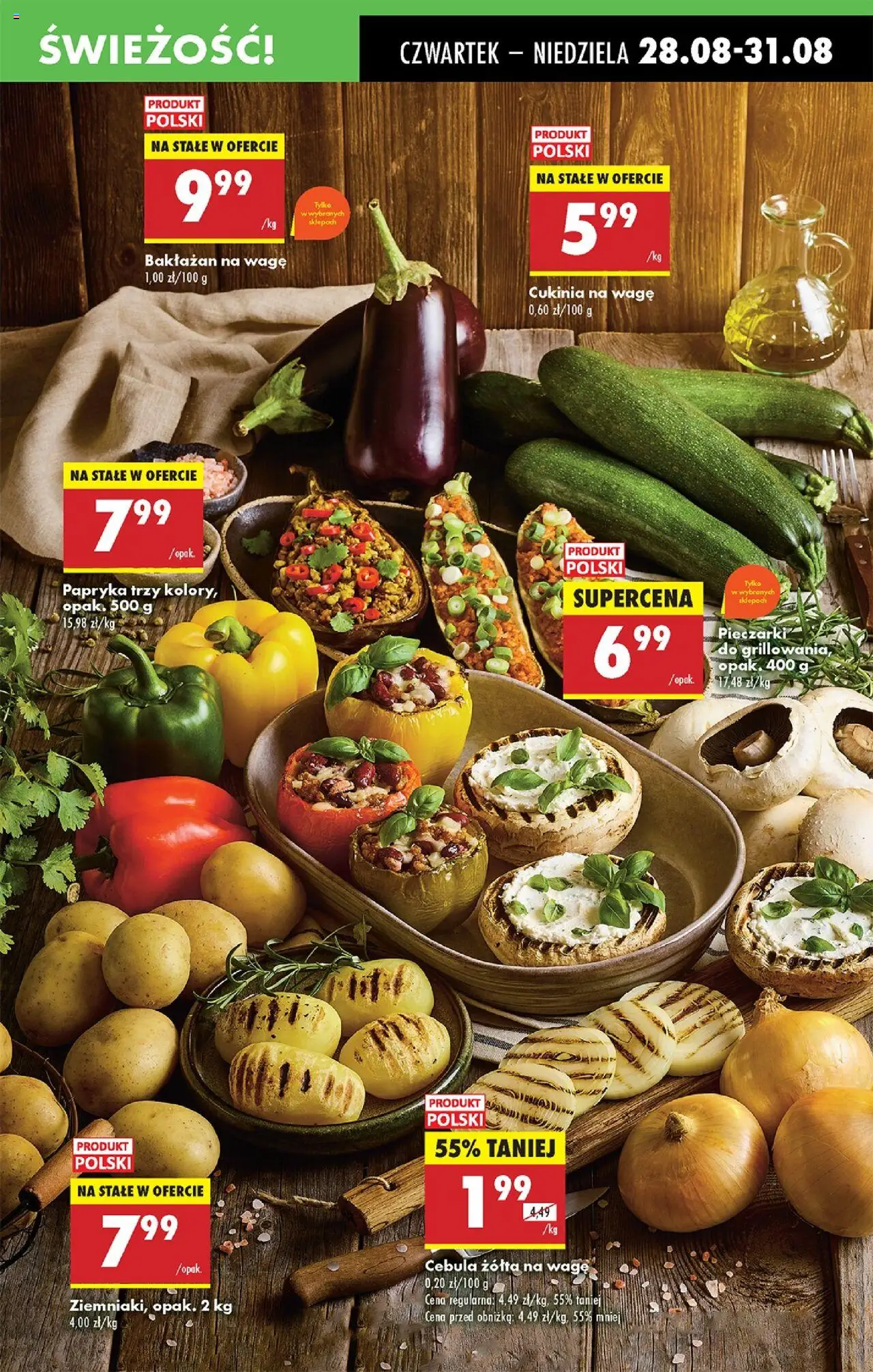 Biedronka gazetka - Oferta w tym tygodniu od 28.08.2025 | Strona: 27 | Produkty: Bakłażan, Pieczarki, Papryka, Cukinia