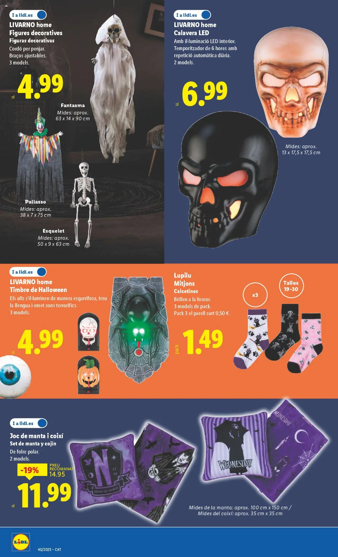 Lidl folleto de bazar │ válido desde el 29.09.2025 | Página: 12 | Productos: Manta, Cojín