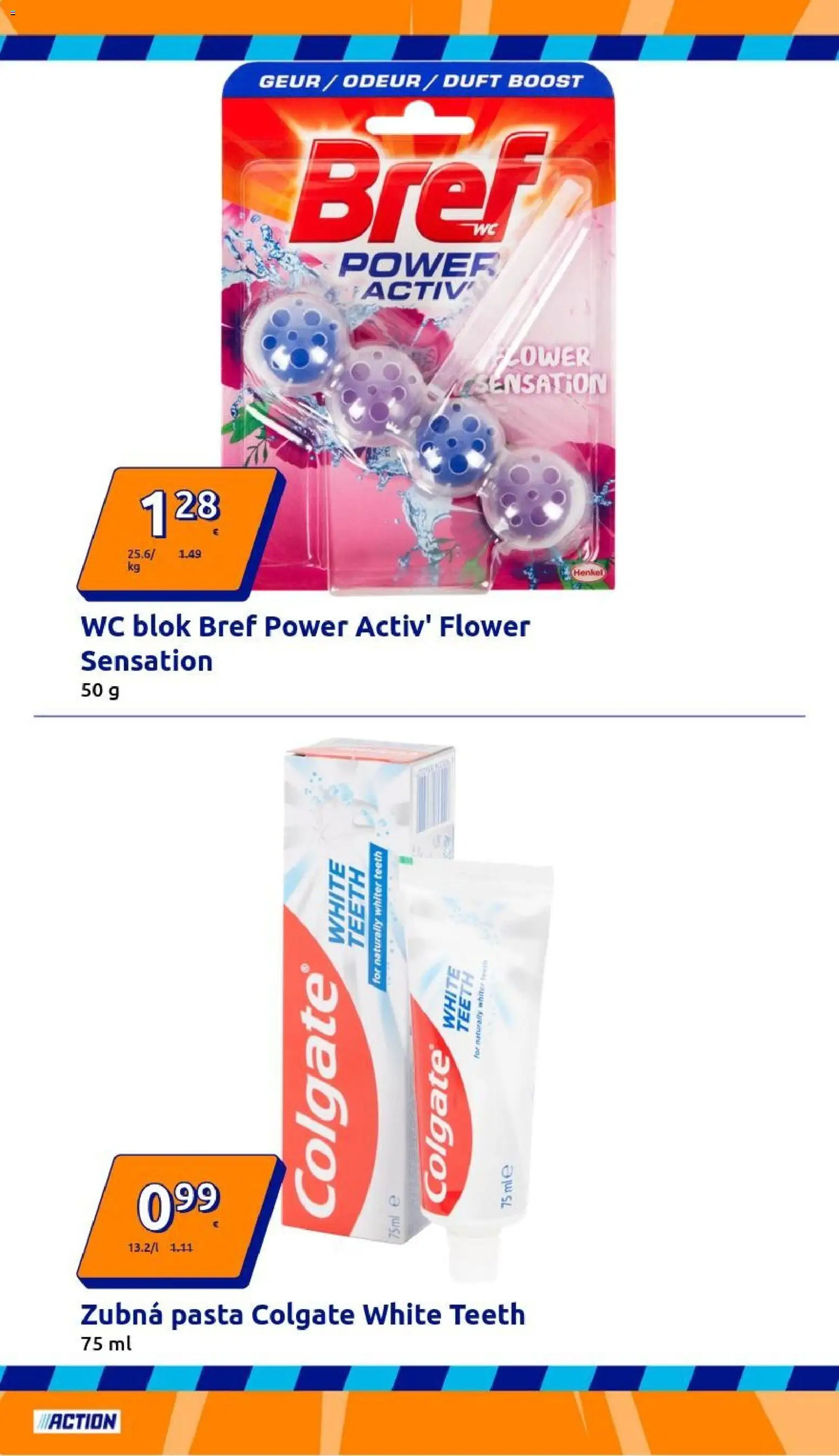 Nové Action akcie – leták je platný od 14.01.2026 | Strana: 8 | Produkty: Wc, Zubná pasta, Wc blok
