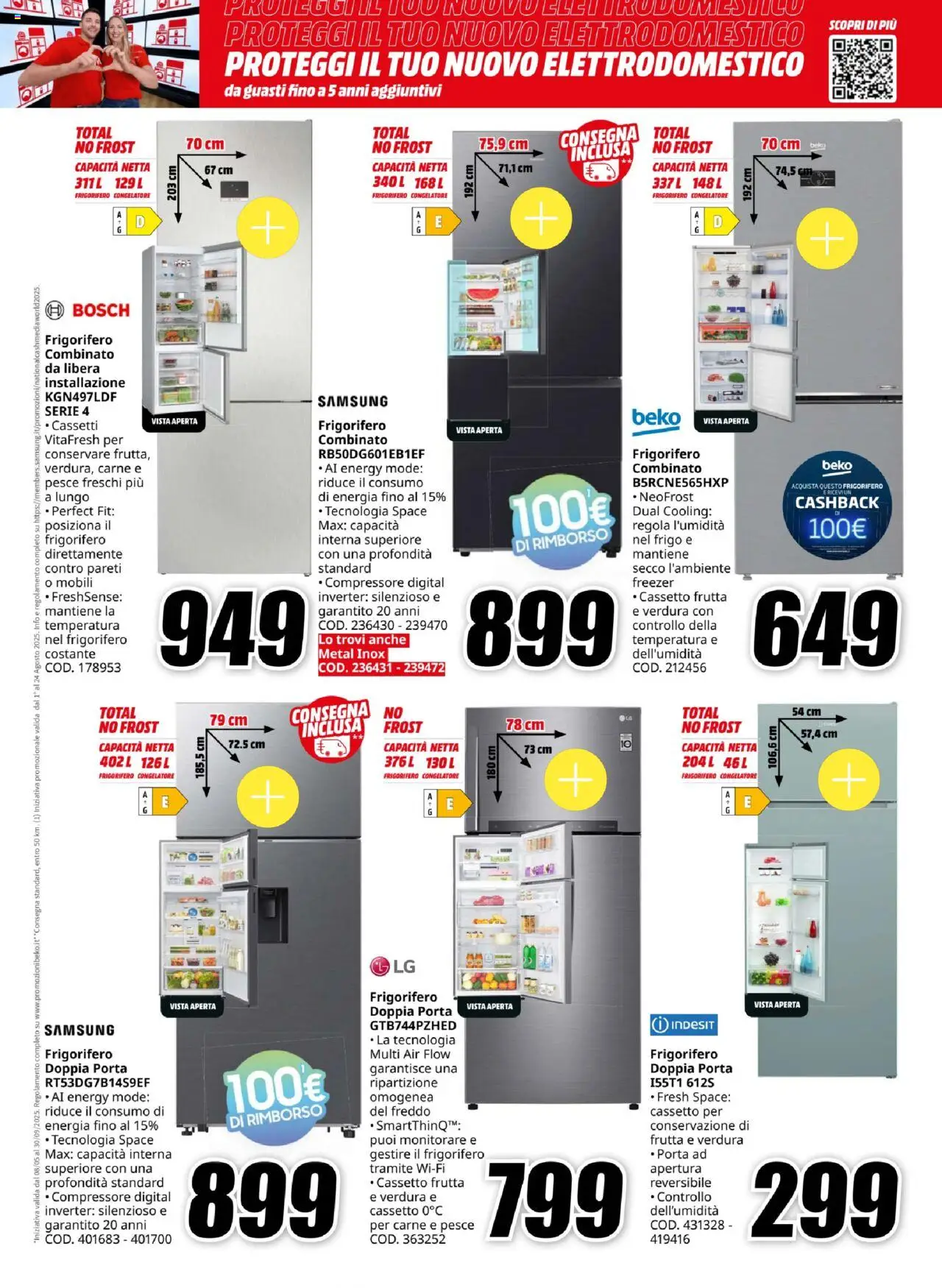 Volantino Media World del 07.08.2025 | Pagina: 3 | Prodotti: Pesce, Frutta, Congelatore, Samsung