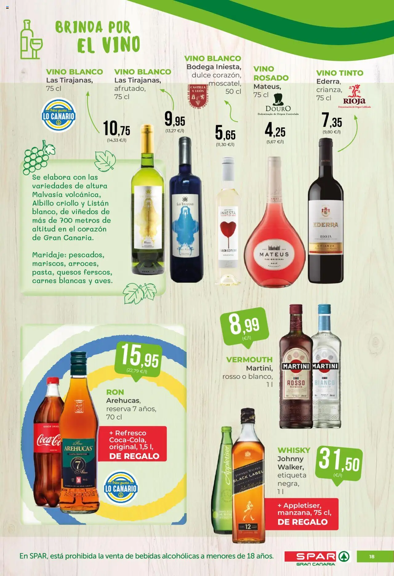 Spar folleto │ válido desde el 27.06.2025 | Página: 18 | Productos: Ron, Vino rosado, Vino, Whisky