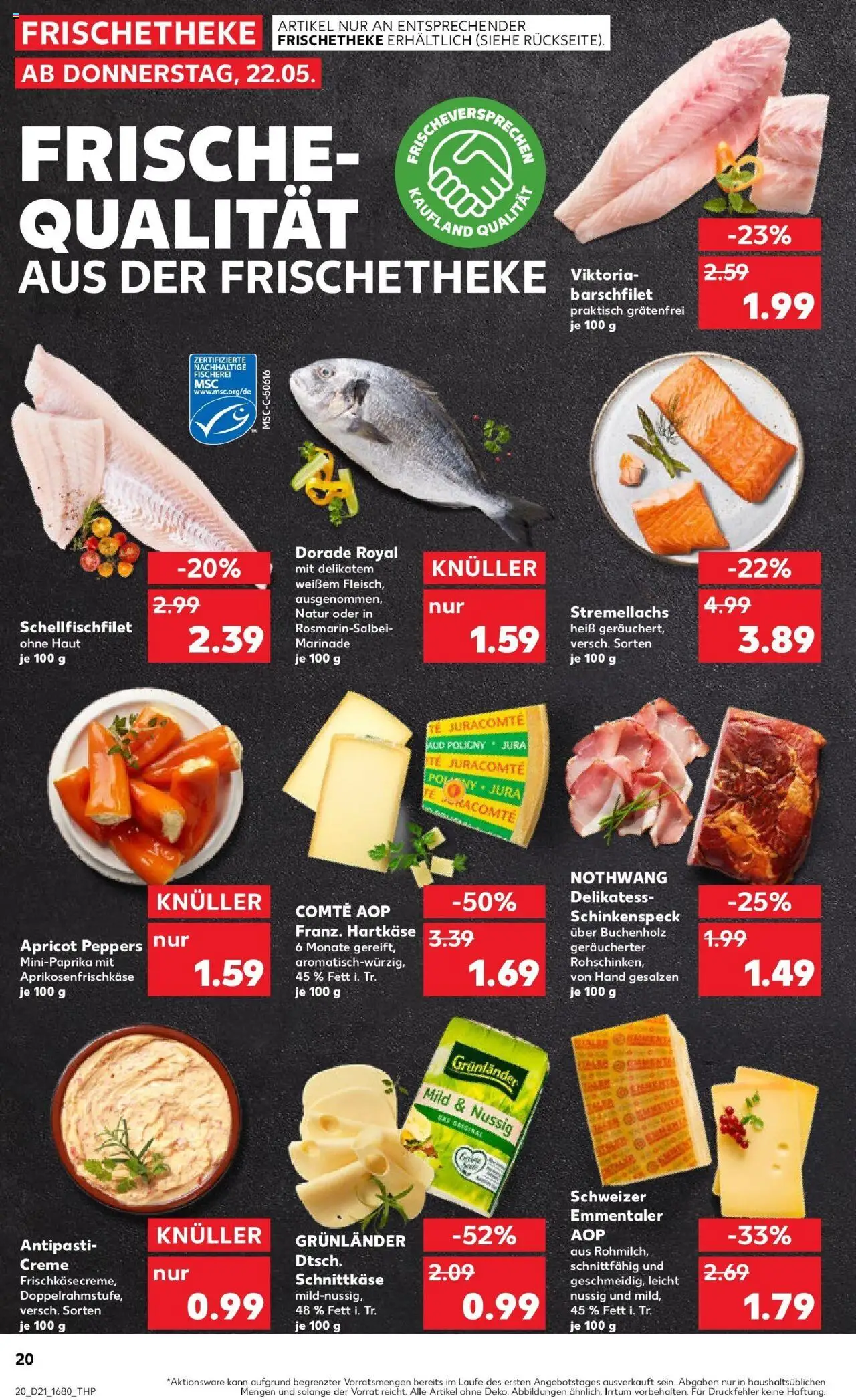 Kaufland prospekt Rheinfelden (Baden)	 - gültig ab dem 22.05.2025 | Seite: 20 | Produkte: Dorade, Creme, Grunlander