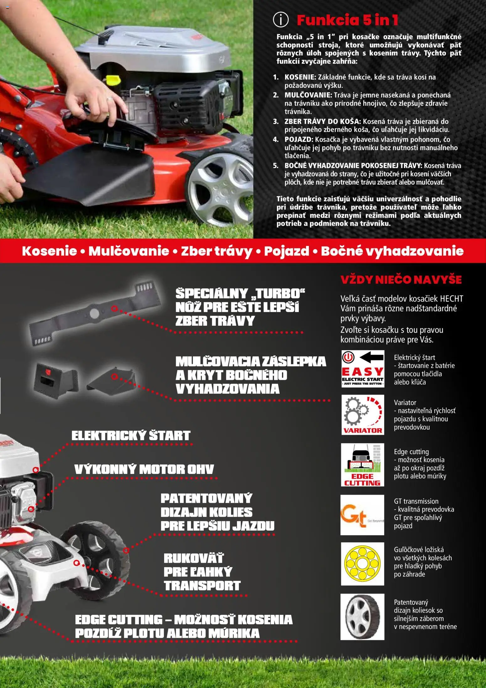 Nové Hecht akcie – leták je platný od 19.02.2026 | Strana: 5 | Produkty: Kosačka