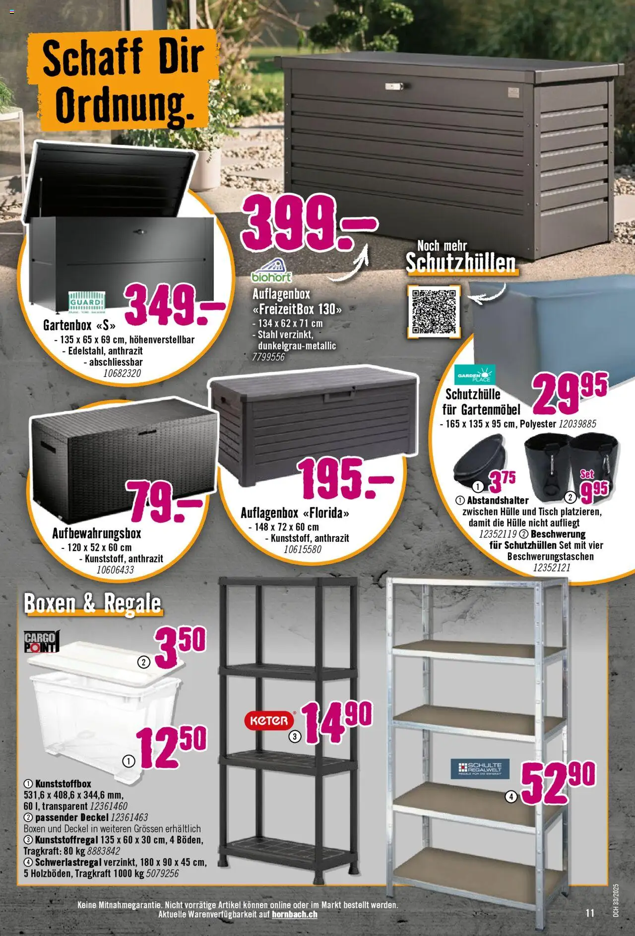 Hornbach Aktionen – gültig ab 15.09.2025 | Seite: 11 | Produkte: Tisch, Gartenmöbel, Hülle
