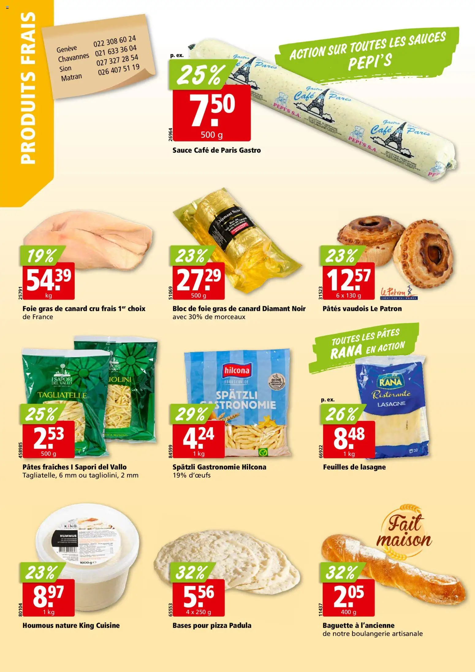 Aligro aktionen Chavannes, Matran, Genève, Sion – gültig ab 23.03.2026 | Seite: 12 | Produkte: Baguette, Pizza