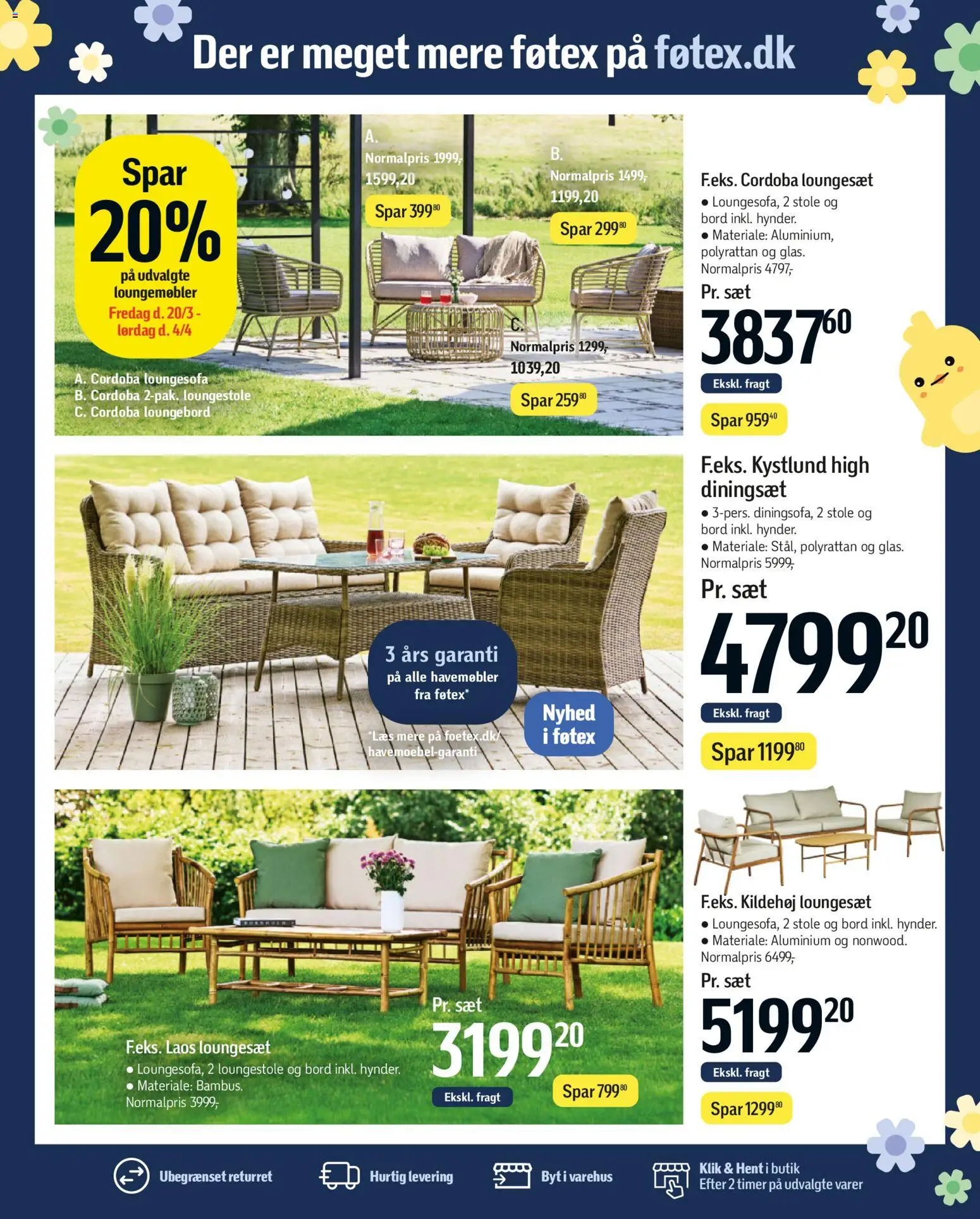 Føtex tilbudsavis – gyldig fra 20.03.2026 | Side: 77 | Produkter: Bord, Havemøbler, Loungemøbler, Loungesæt