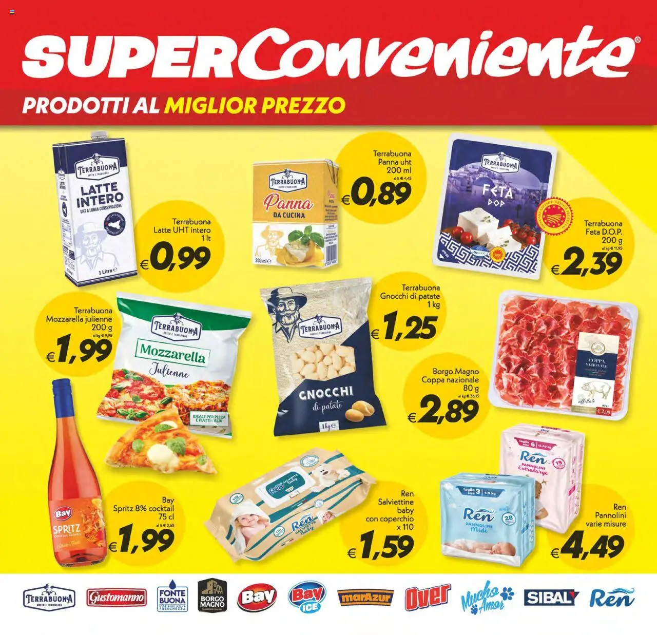 Volantino SuperConveniente del 12.09.2025 | Pagina: 21 | Prodotti: Panna, Patate, Mozzarella, Latte