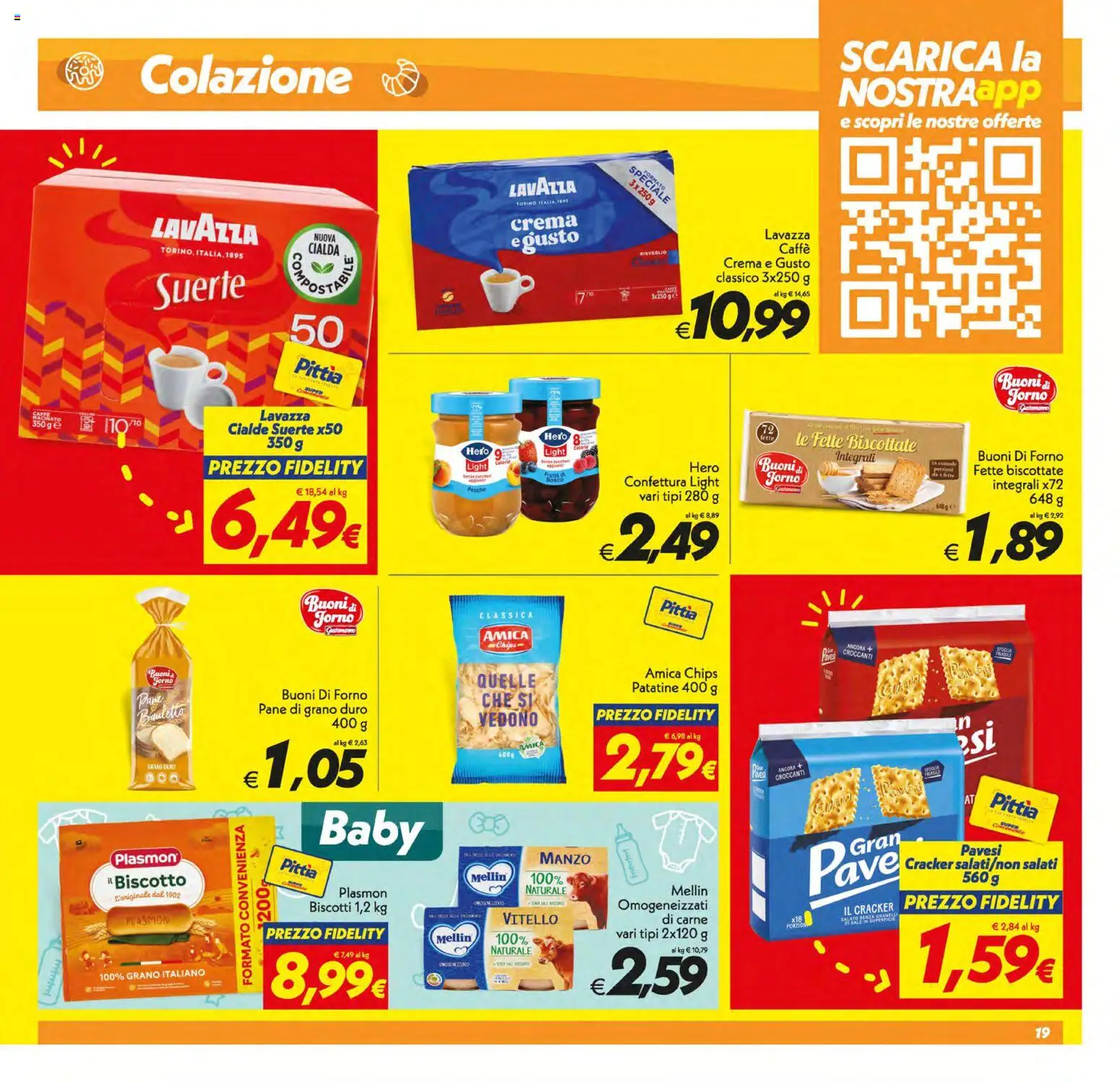 Volantino SuperConveniente del 13.01.2026 | Pagina: 19 | Prodotti: Crema, Patatine, Biscotti, Lavazza