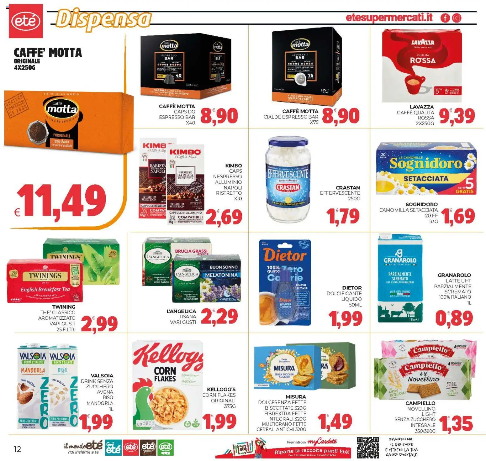 Volantino Eté del 12.12.2025 | Pagina: 12 | Prodotti: Caffè, Latte, Alluminio, Fette biscottate