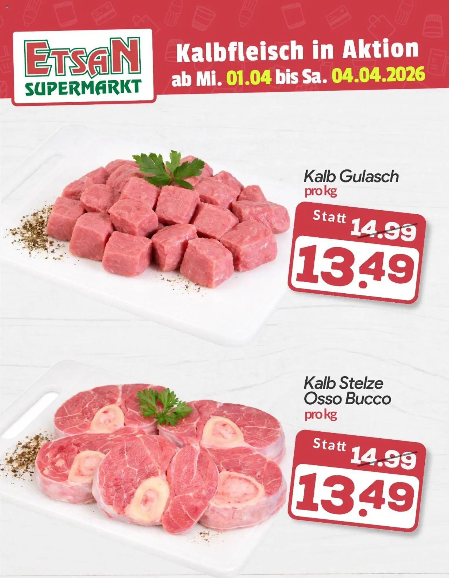 ETSAN Kalbfleisch in Aktion  gültig ab 01.04.2026 | Seite: 1