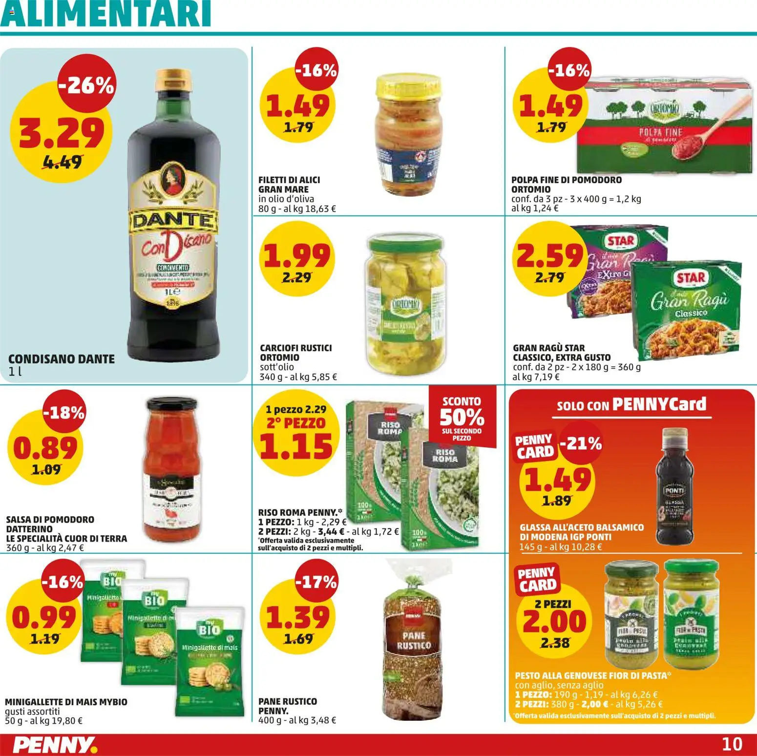 Volantino PENNY del 09.04.2026 | Pagina: 10 | Prodotti: Pane, Ragú, Rustici, Terra