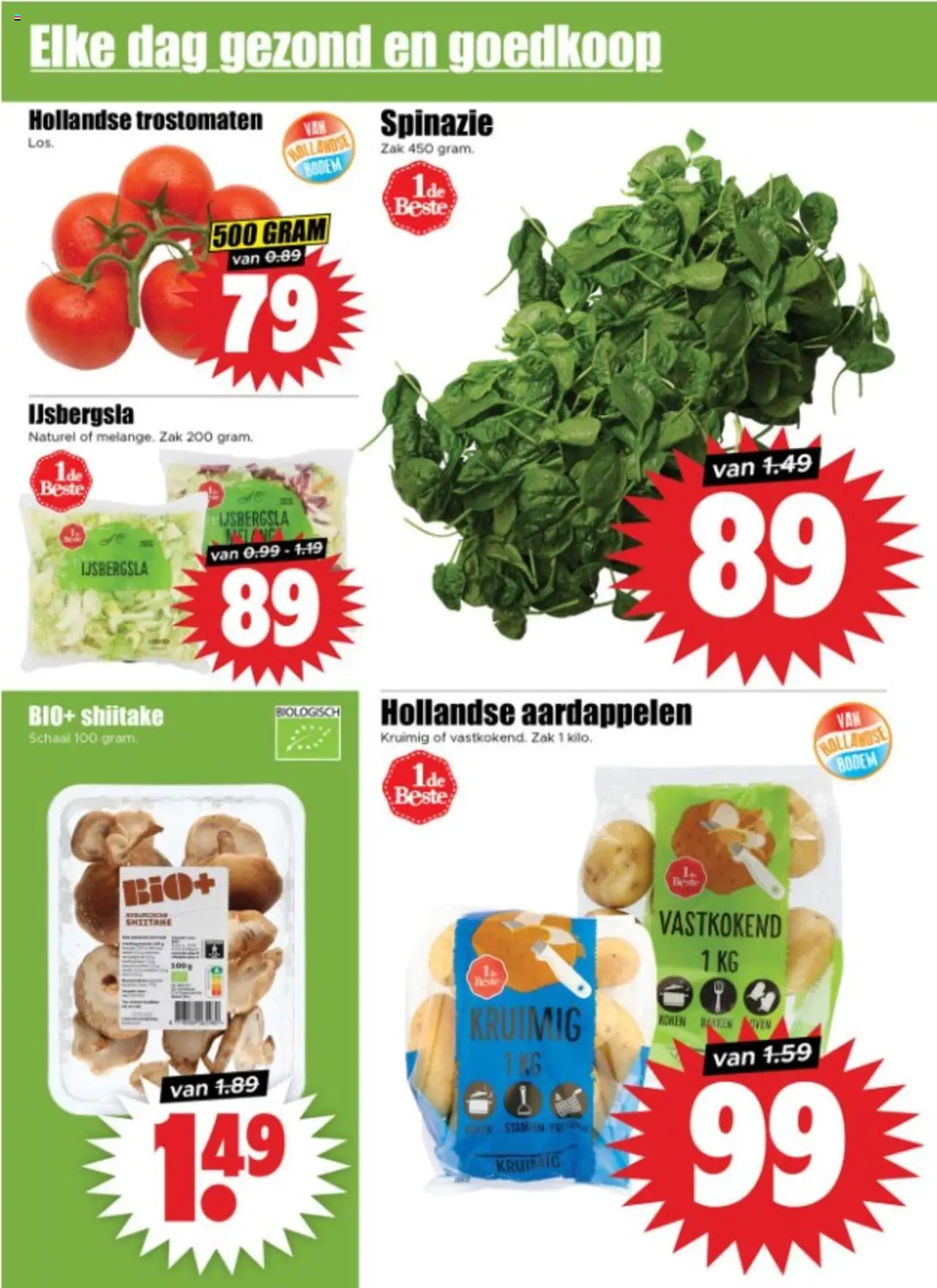  | Pagina: 6 | Producten: Spinazie, Schaal, Zak