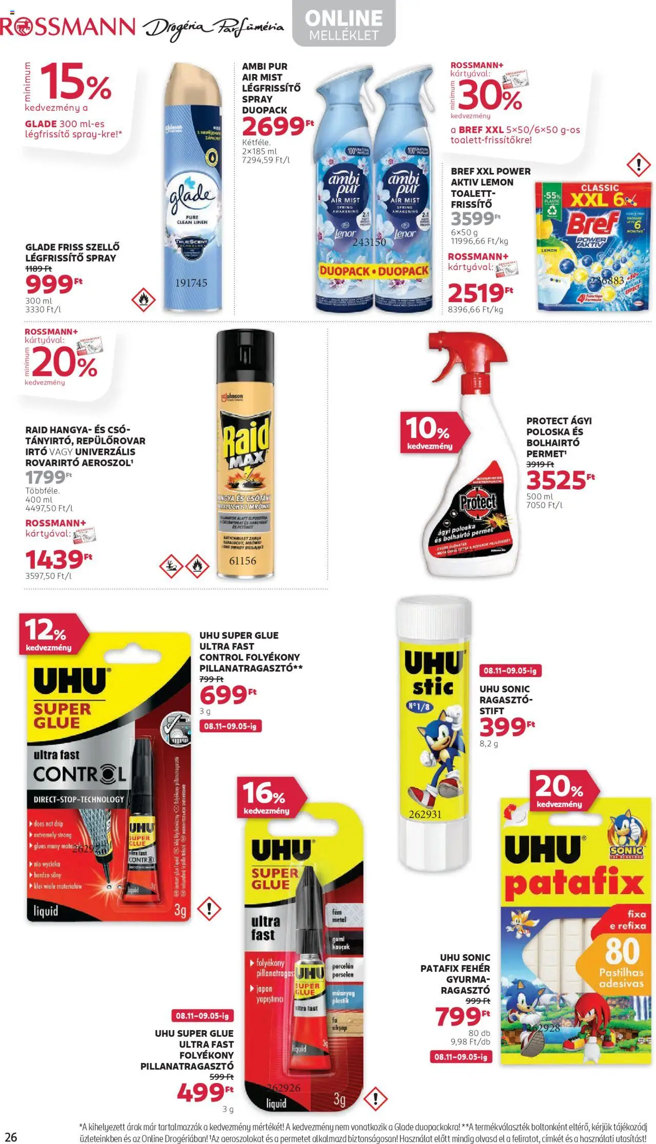 Rossmann akciós ujság - amely érvényes a következő dátumtól: 11.08.2025 | Oldal: 28 | Termékek: Ragasztó, Gyurma, Stift, Légfrissítő