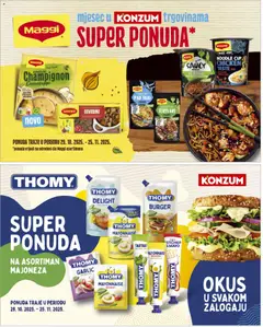 Konzum HR Akciós újság - amely érvényes a következő dátumtól: 29.10.2025 | Oldal: 45 | Termékek: Maggi, Dió