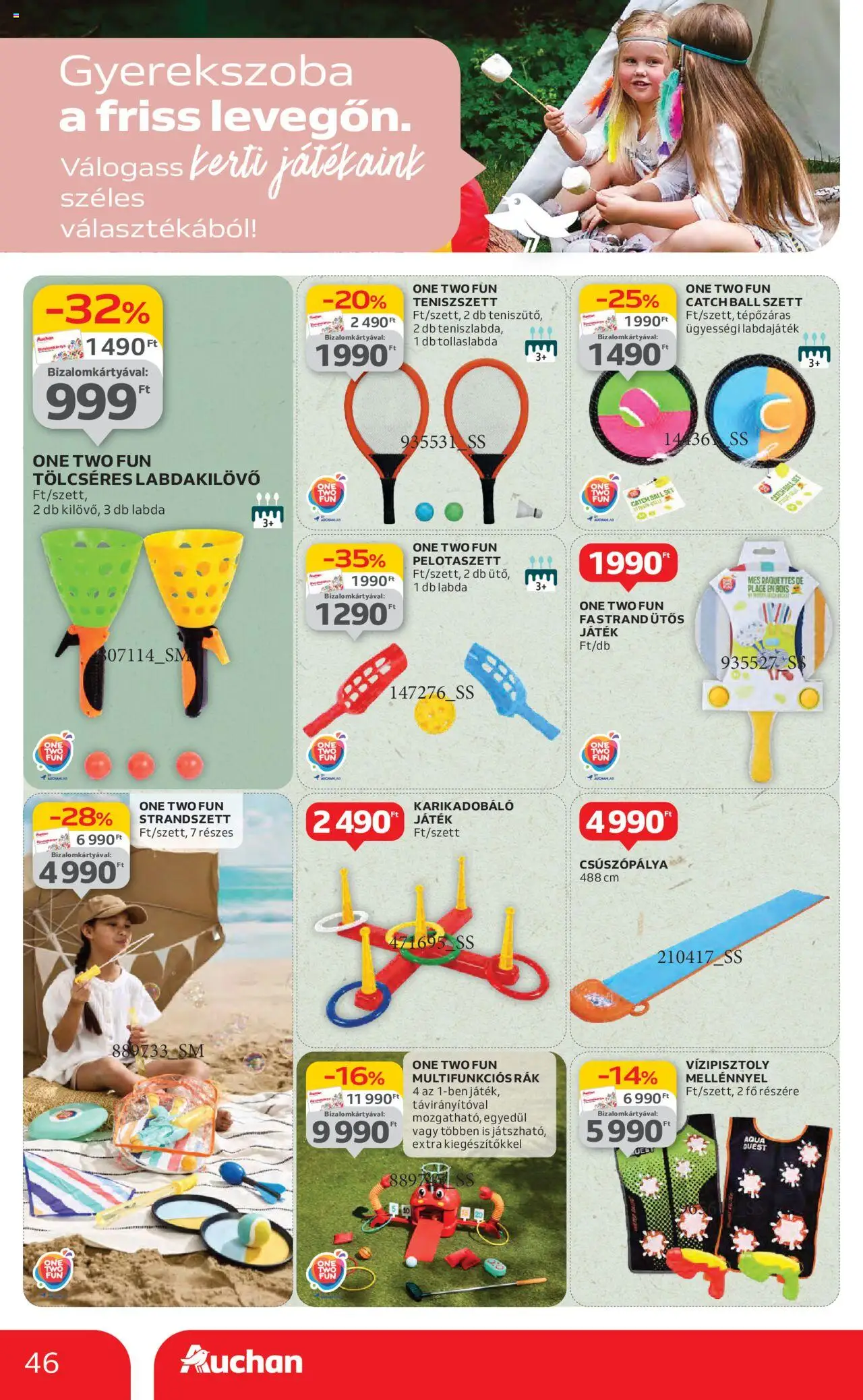 Auchan akciós ujság - amely érvényes a következő dátumtól: 26.06.2025 | Oldal: 46 | Termékek: Játék