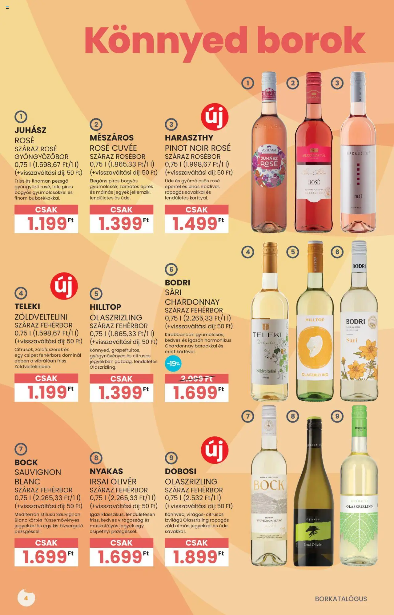Spar akciós ujság - amely érvényes a következő dátumtól: 03.07.2025 | Oldal: 4 | Termékek: Pezsgő, Juhász rosé, Gyöngyözőbor, Fehérbor