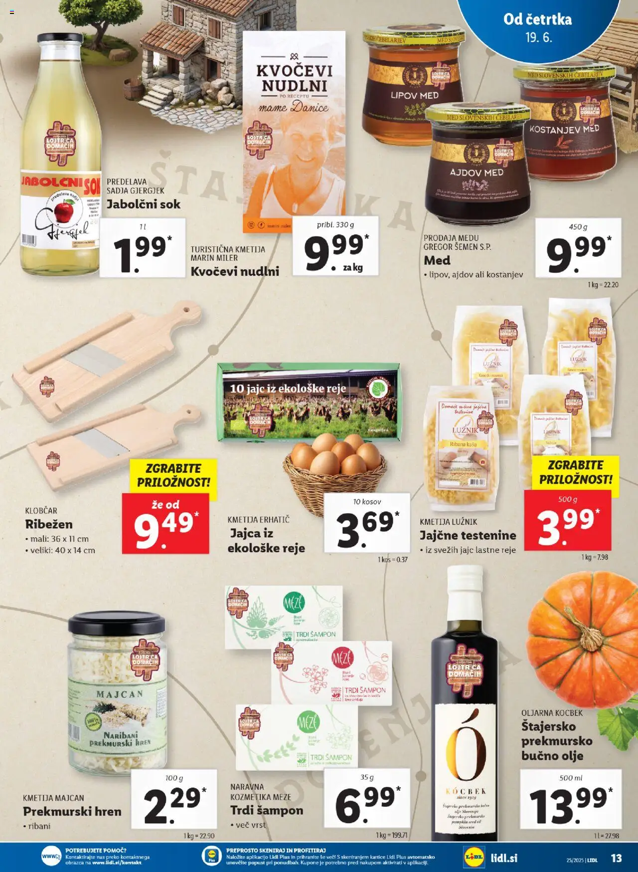 Lidl katalog │ velja od 19.06.2025 | Stran: 25 | Izdelki: Naravna kozmetika, Olje, Sok, Testenine