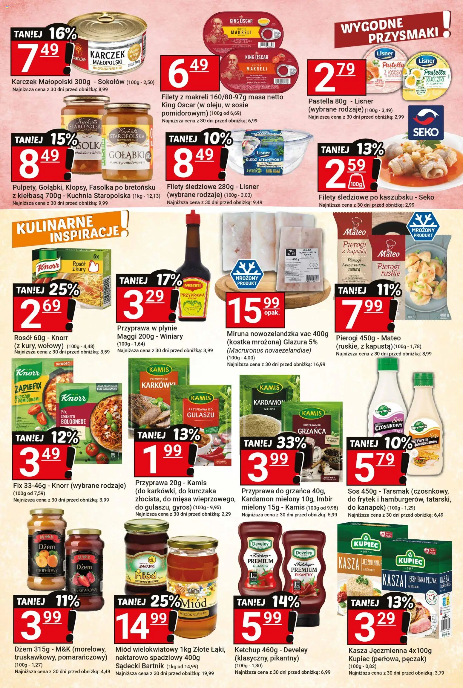 Hitpol Gazetka od 07.11.2025 | Strona: 6 | Produkty: Kiełbasa, Miód, Kurczak, Śledź