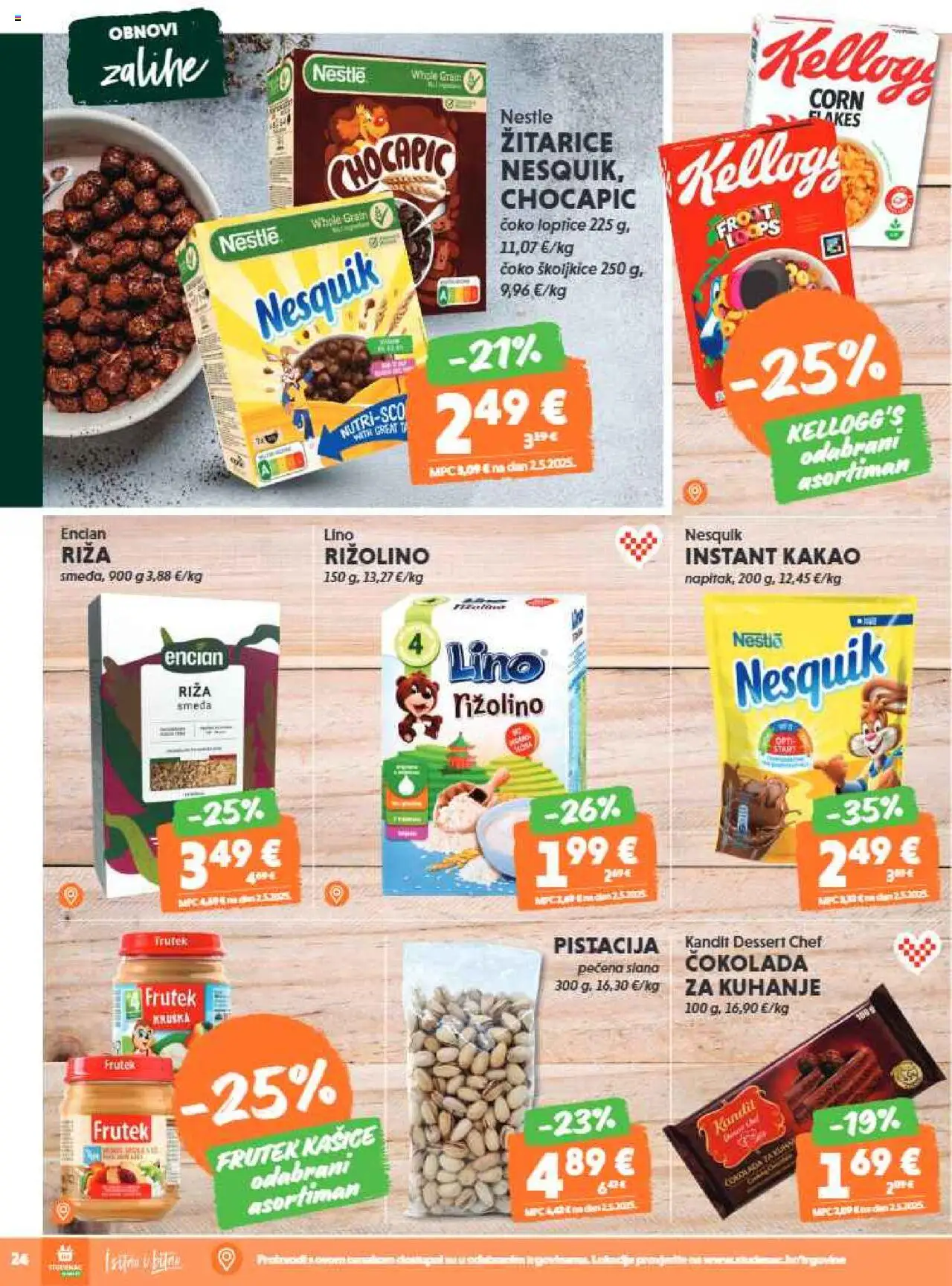 Studenac katalog | vrijedi od 22.10.2025 | Stranica: 24 | Proizvodi: Riža, Kruška, Kašice, Kakao